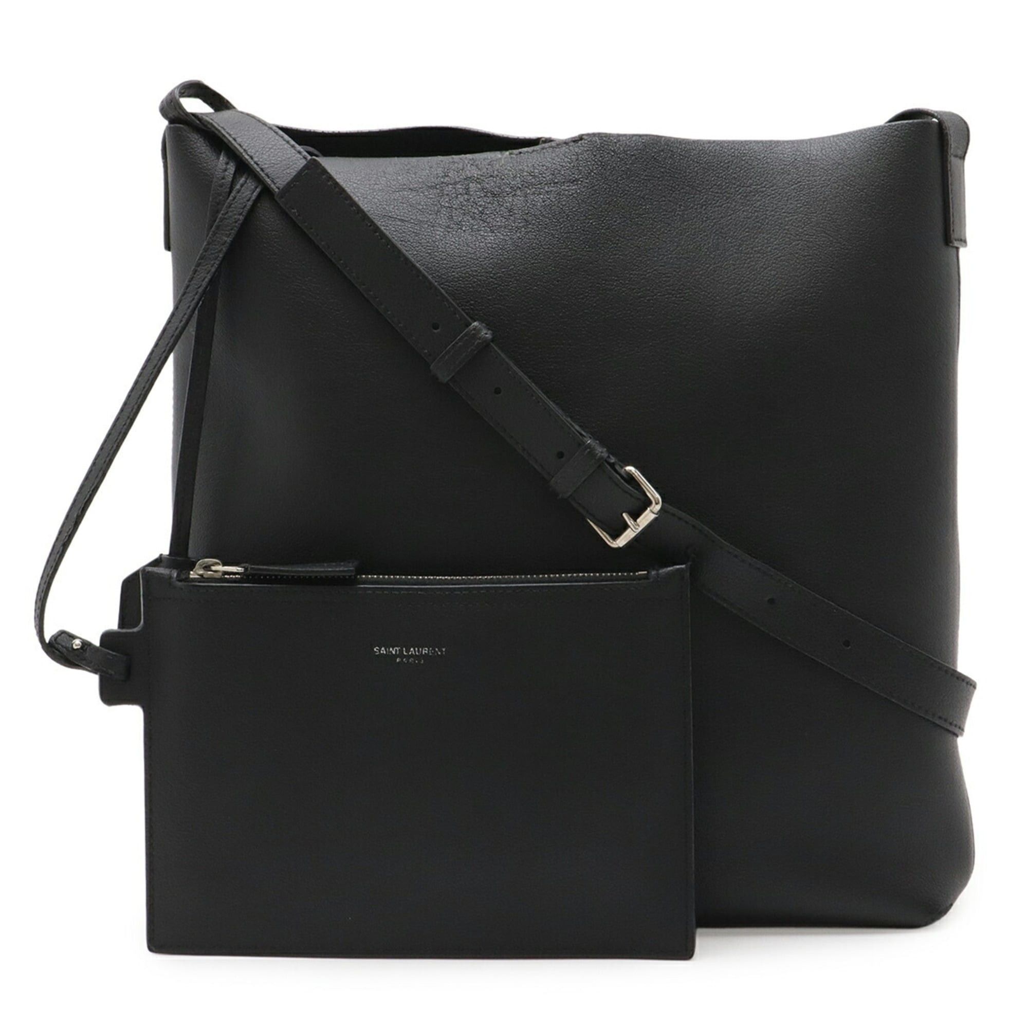 Yves Saint Laurent SAINT LAURENT PARIS Yves Saint Laurent YSL Shoulder Bag Leather Black 440231 Size ONE SIZE - 1 Thumbnail