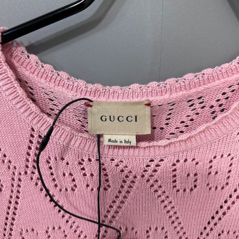 Gucci Gucci Size 12 Pink full-print knitwear Size US XS / EU 42 / 0 - 4 Thumbnail