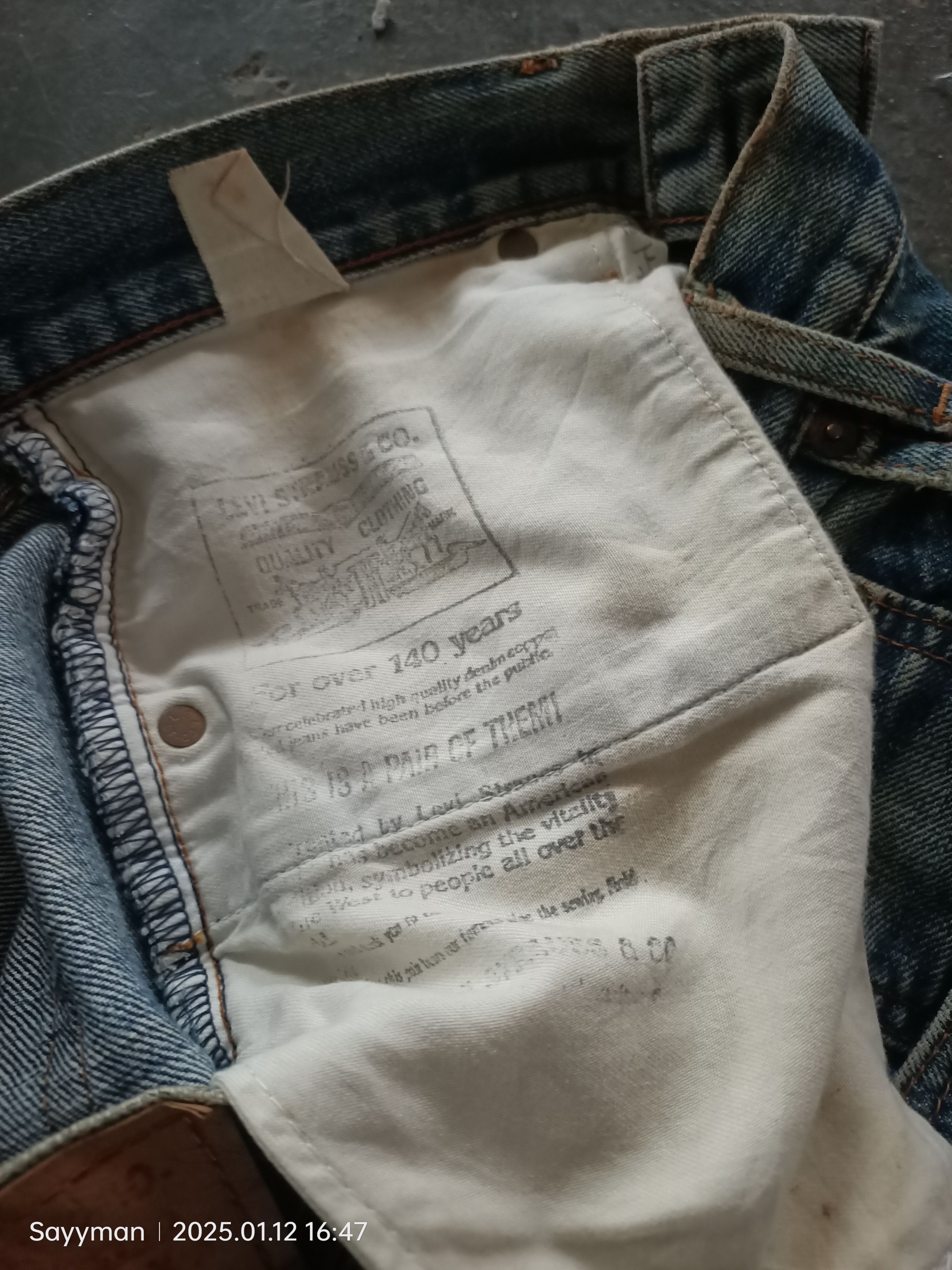 Levi's × Levi's Vintage Clothing Levis 502 Big E Selvedge Button J22 Denim Jeans Size US 32 / EU 48 - 15 Thumbnail