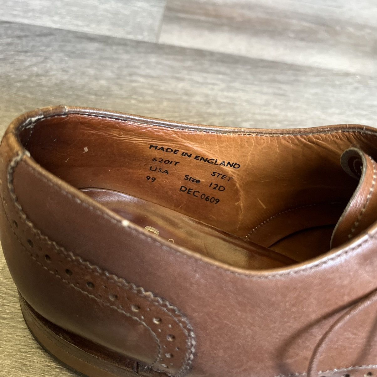 Vintage Vintage 1990s Steed Ambassador Leather Wingtip Loafers Shoes Size US 12 / EU 45 - 7 Thumbnail