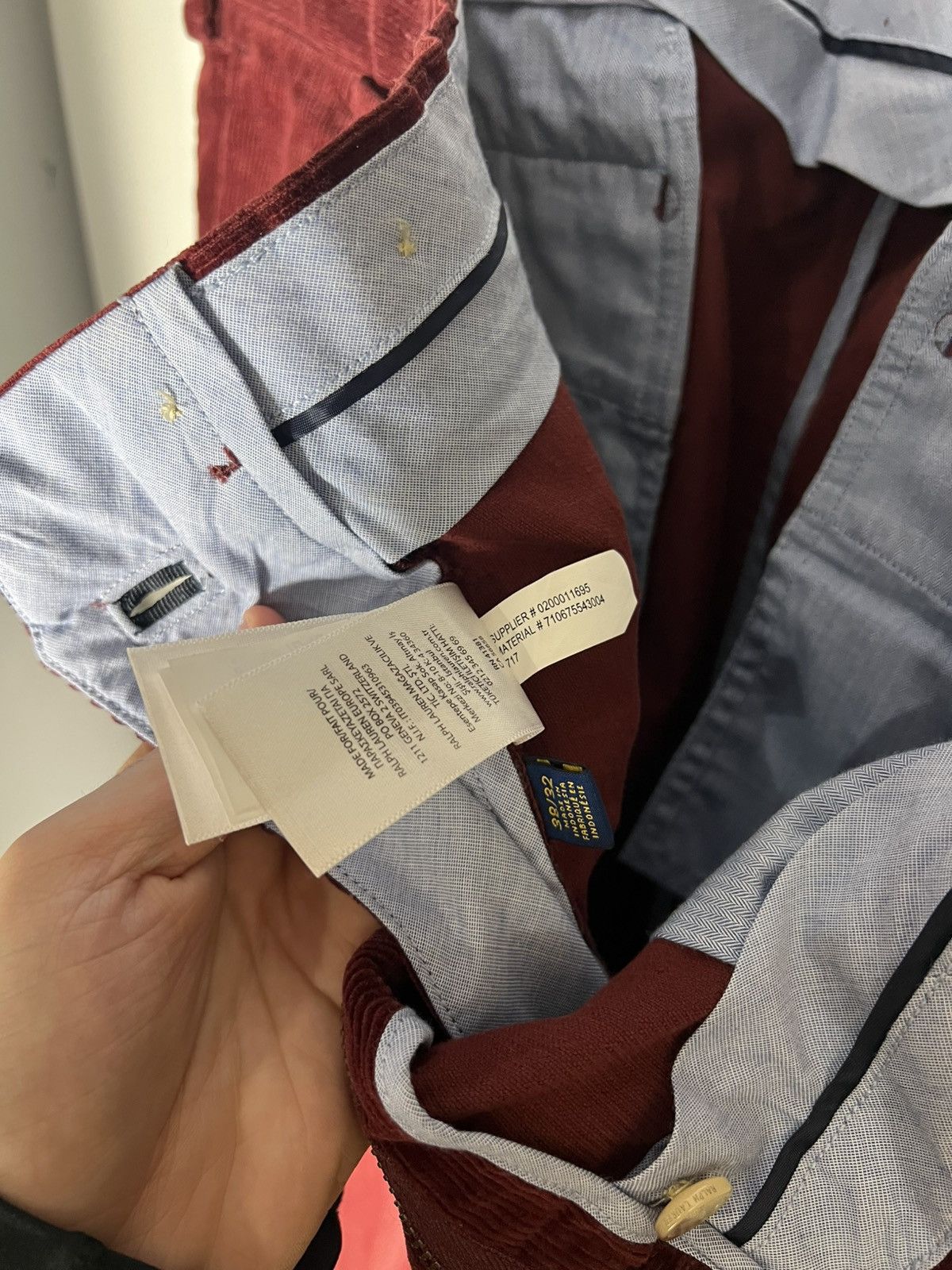 Polo Ralph Lauren VINTAGE POLO RALPH LAUREN VELVET DESIGNER CASUAL Y2K 90s USA Size US 38 / EU 54 - 14 Thumbnail