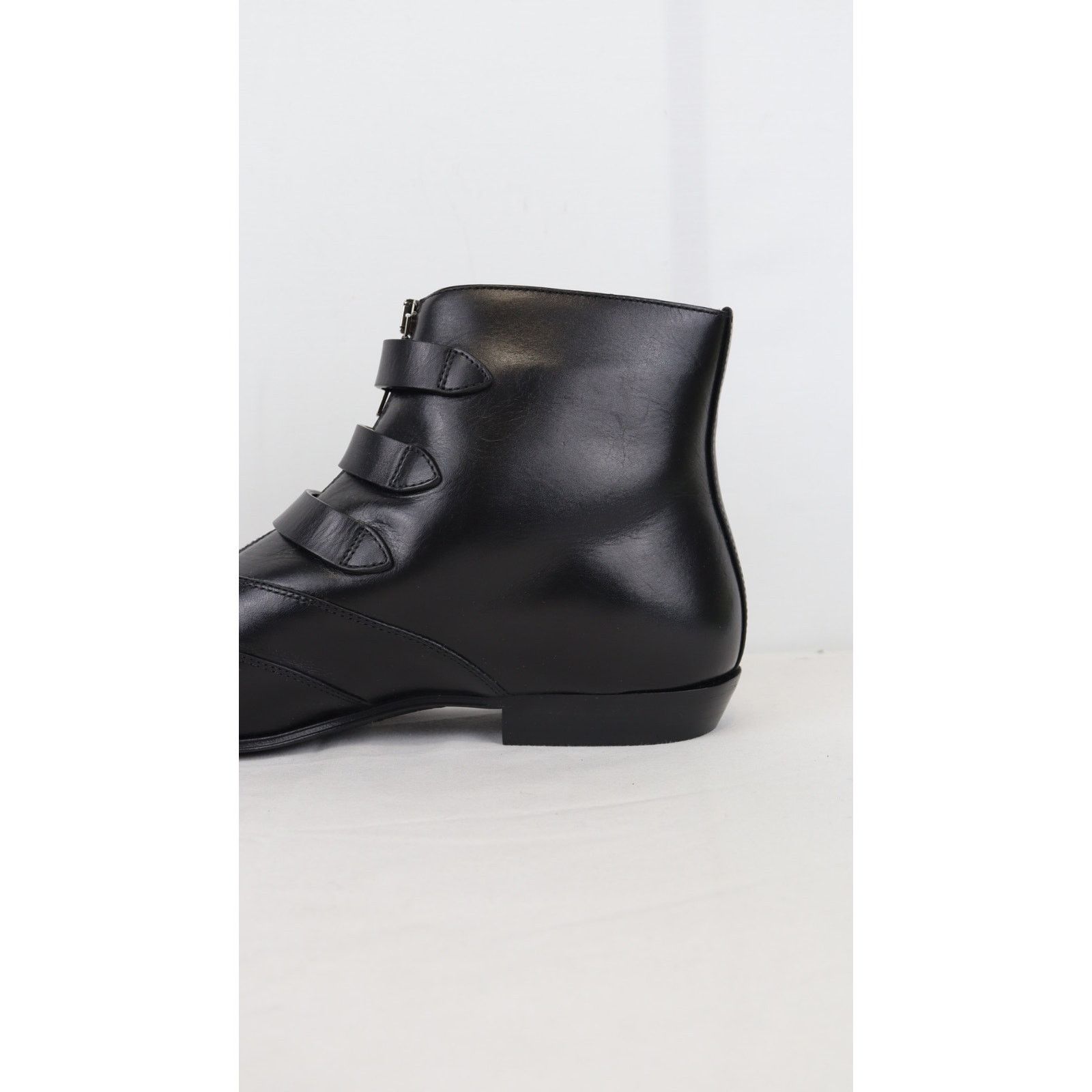 Saint Laurent Paris o1rshd1 Goth leather buckle Boots Stan in Black Size US 12 / EU 45 - 4 Thumbnail