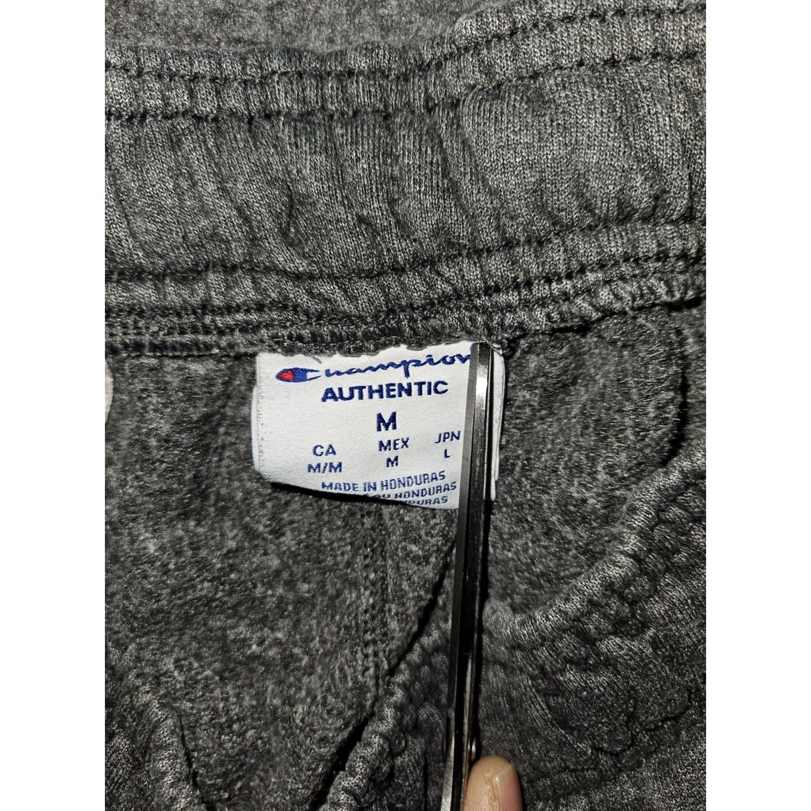 Champion VINTAGE Champion Sweatpants Men's M Gray Elastic Waistband Logo Sports Pants Warm Fleece 30 Inseam Pockets Mens Size US 31 - 2 Thumbnail