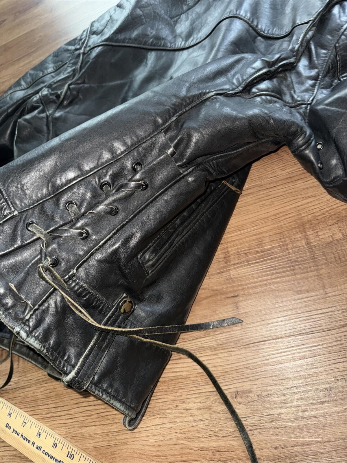 Other 1980’ VINTAGE Berman’s Black Leather Biker Jacket Men’s s 42 Size US M / EU 48-50 / 2 - 9 Thumbnail