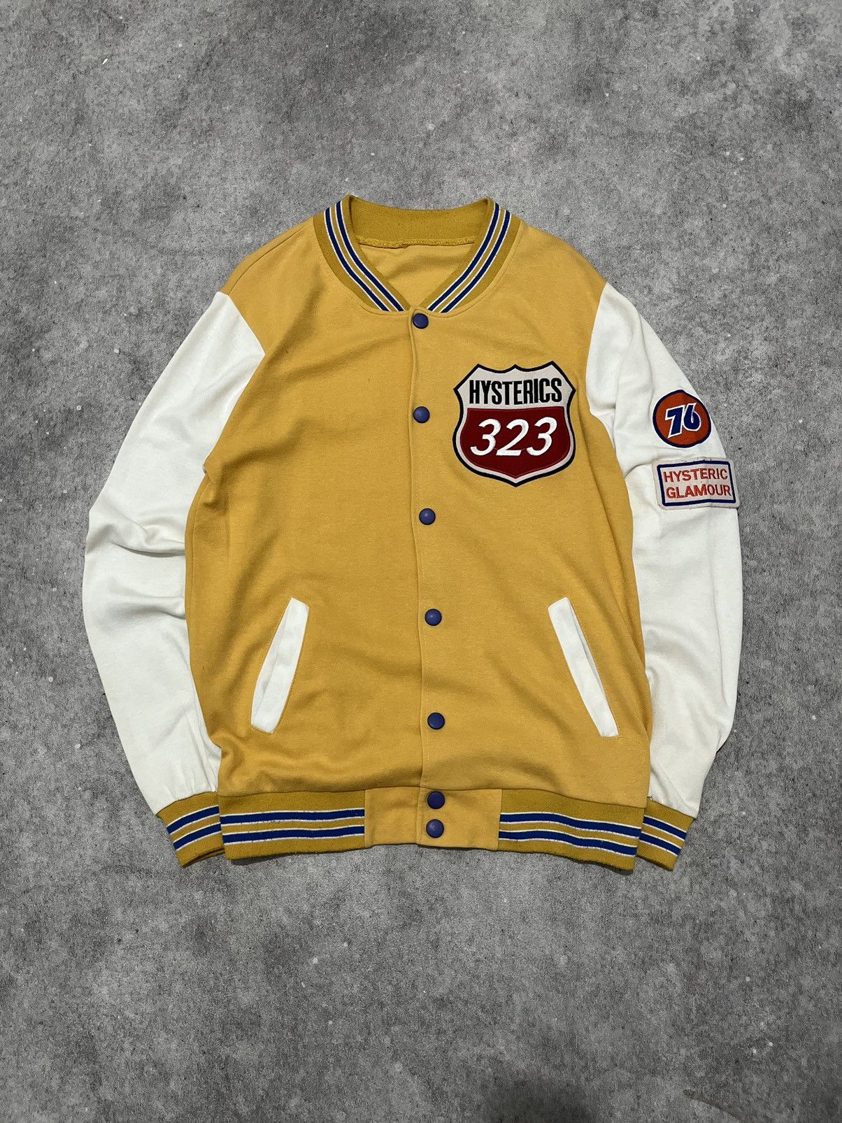 Hysteric Glamour Vintage Hysteric Glamour 323 Yellow White Varsity Jacket Size US L / EU 52-54 / 3 - 1 Thumbnail