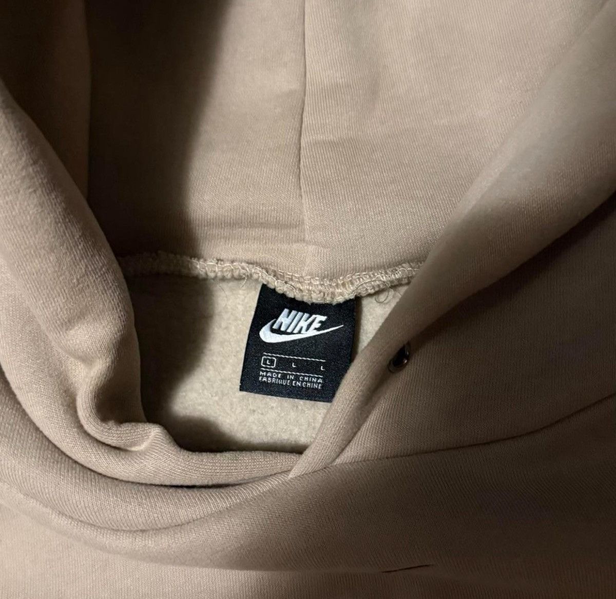 Nike Beige Vintage Nike Hoodie Size US L / EU 52-54 / 3 - 3 Thumbnail