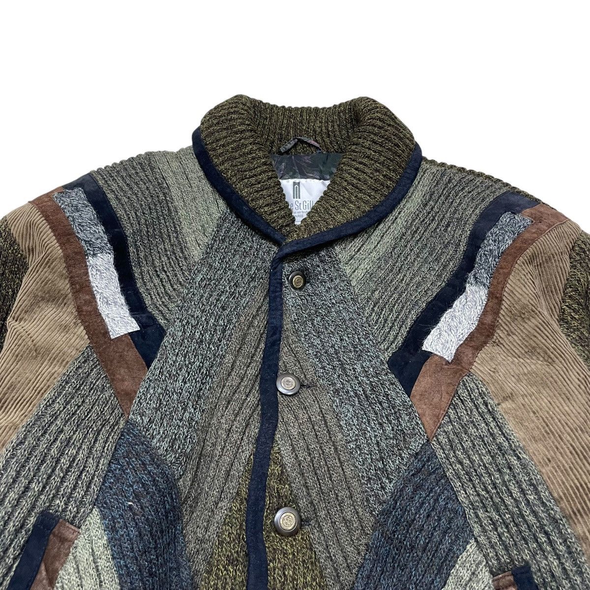 Coogi 💥Vintage Nicole St Gilles Paris Bomber Knit Pachtwork Style Size US M / EU 48-50 / 2 - 4 Thumbnail