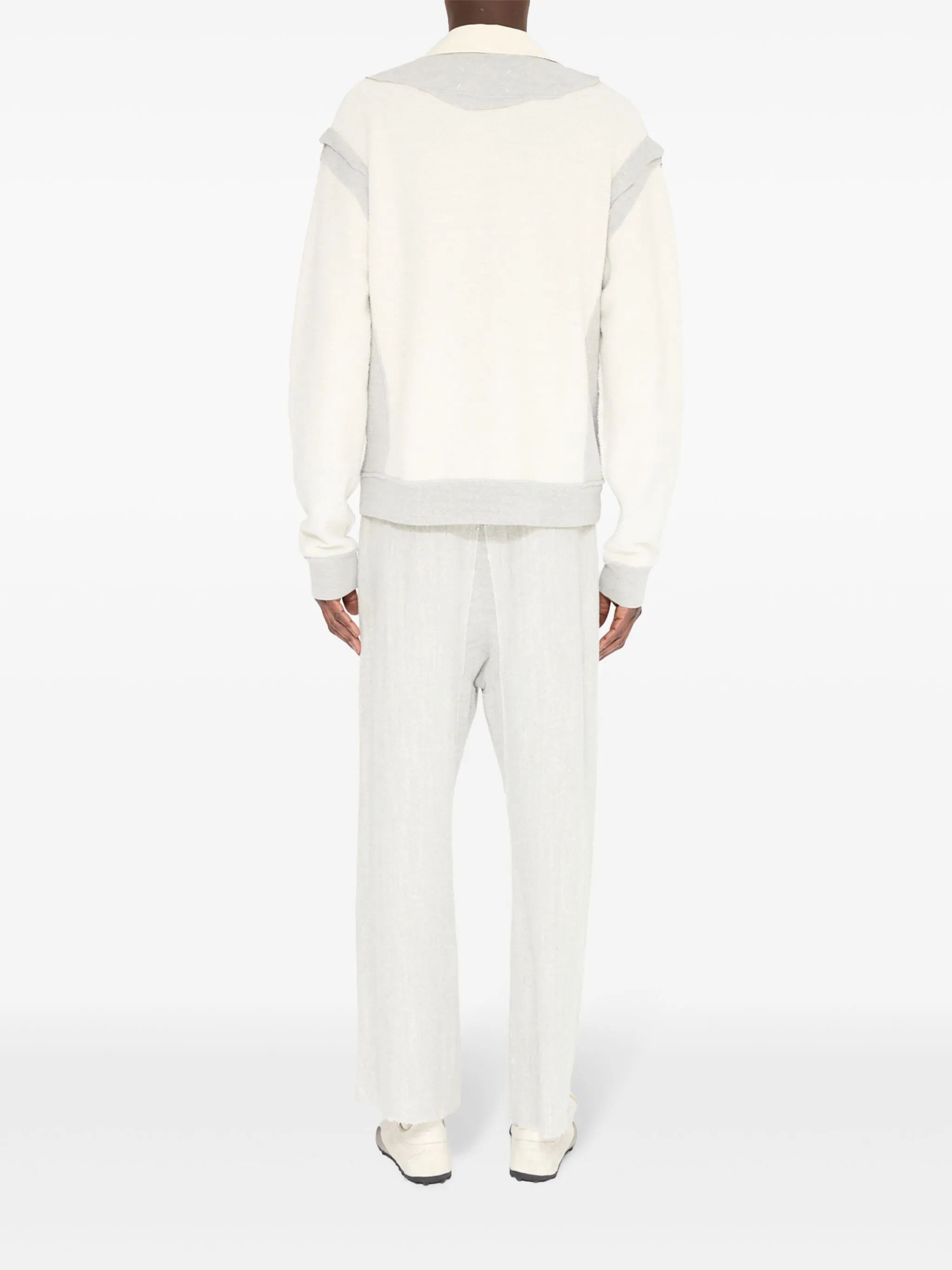 Maison Margiela oc11z0526 Textured-finish Polo Shirt in Beige/Gray Size US XL / EU 56 / 4 - 4 Thumbnail