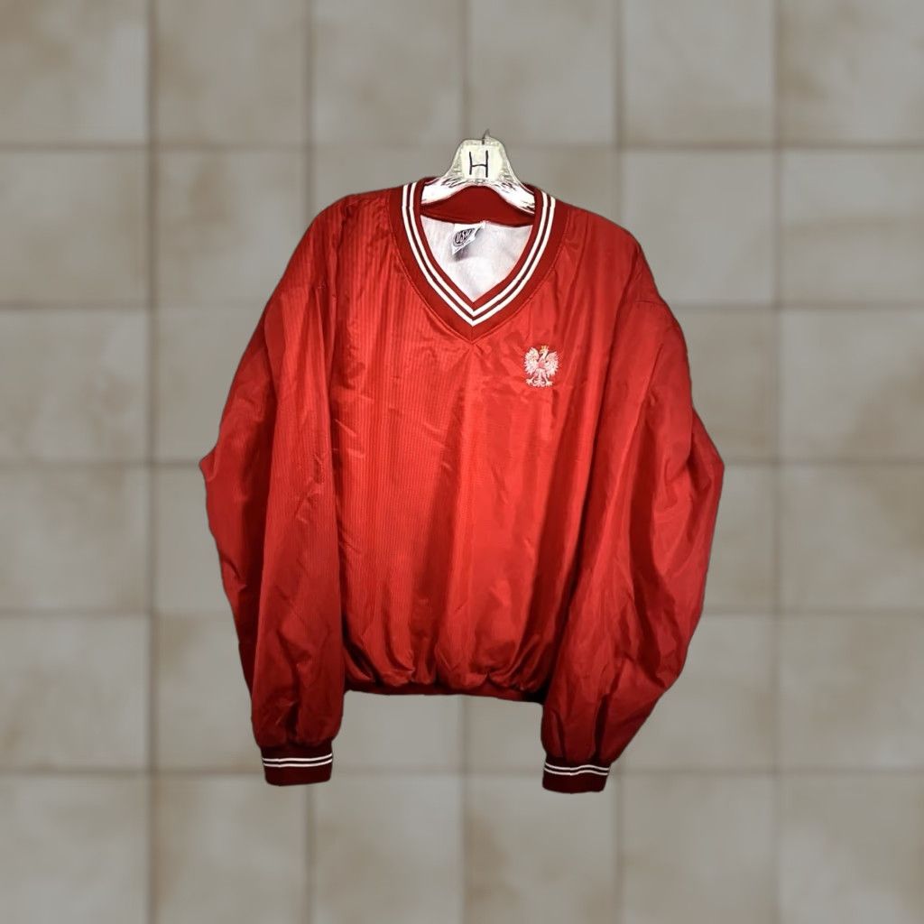 Vintage VINTAGE United States Windbreaker Jacket Mens 2XL Red Nylon Embroidered Logo 90s Sports Size US XXL / EU 58 / 5 - 1 Thumbnail
