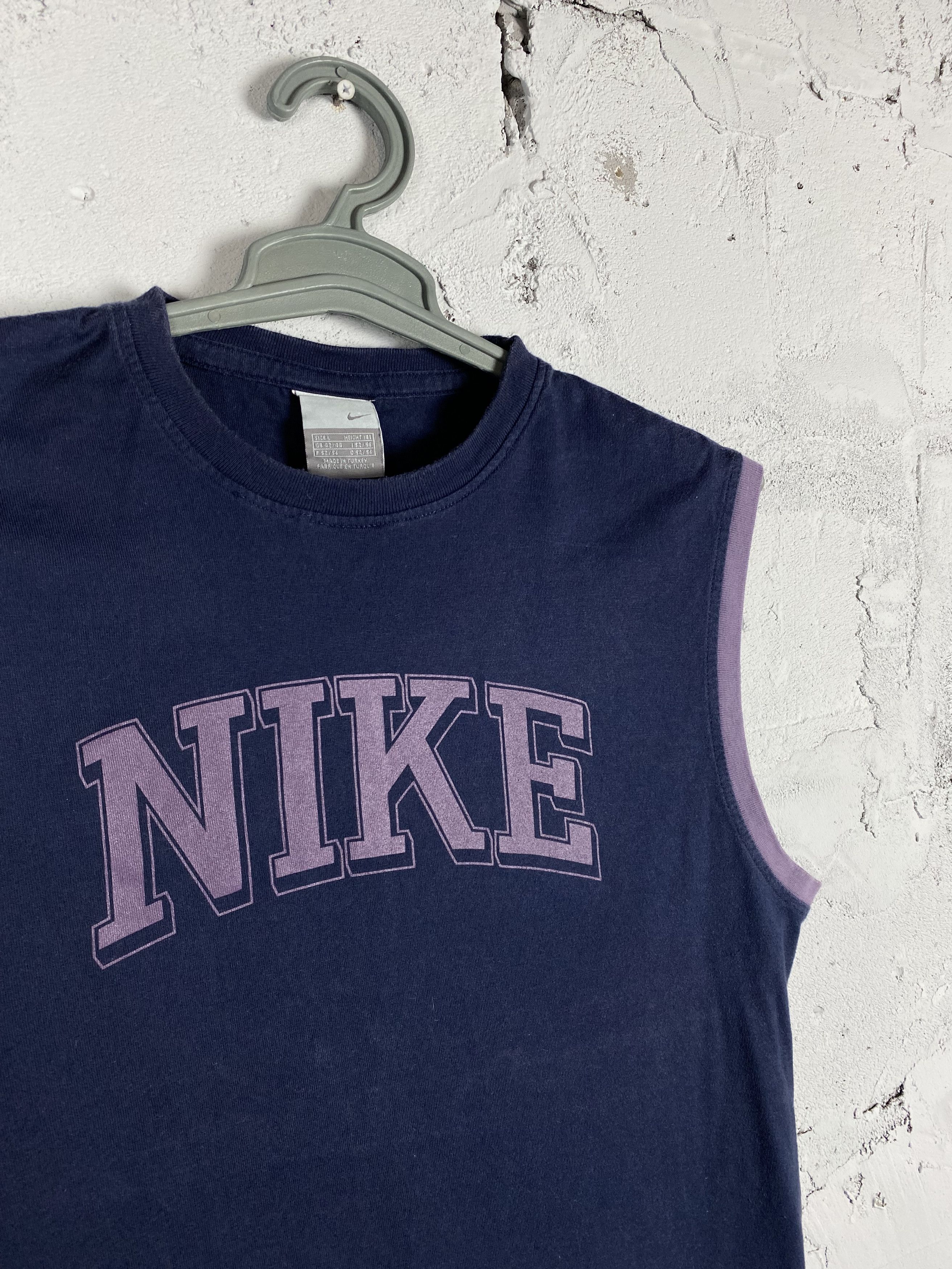 Nike × Vintage Y2K Vintage Nike Center Big Logo T Shirt Tank Top Size US L / EU 52-54 / 3 - 3 Thumbnail