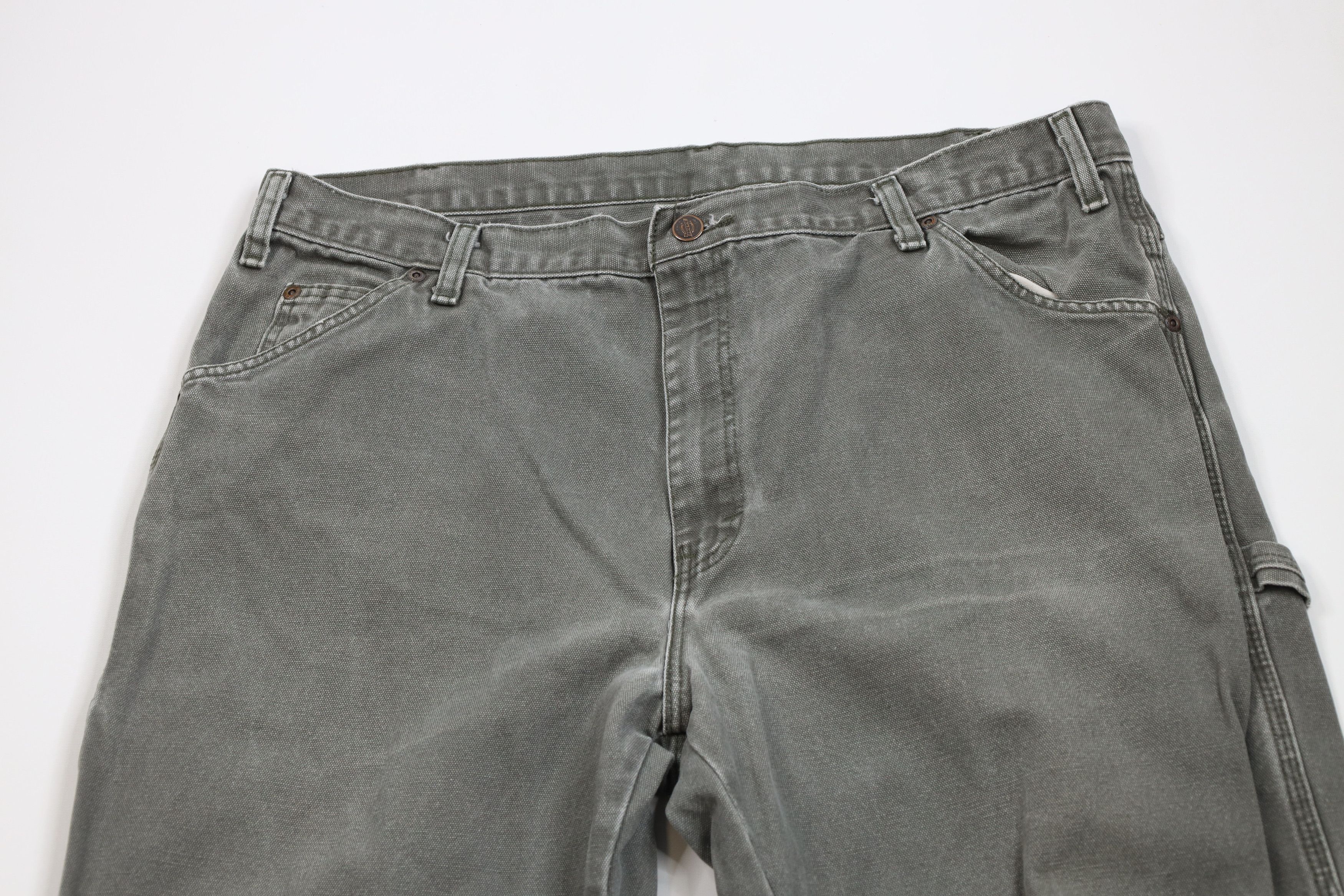 Dickies × Vintage Vintage Dickies Relaxed Wide Leg Dungaree Pants Green Canvas Size US 38 / EU 54 - 2 Thumbnail