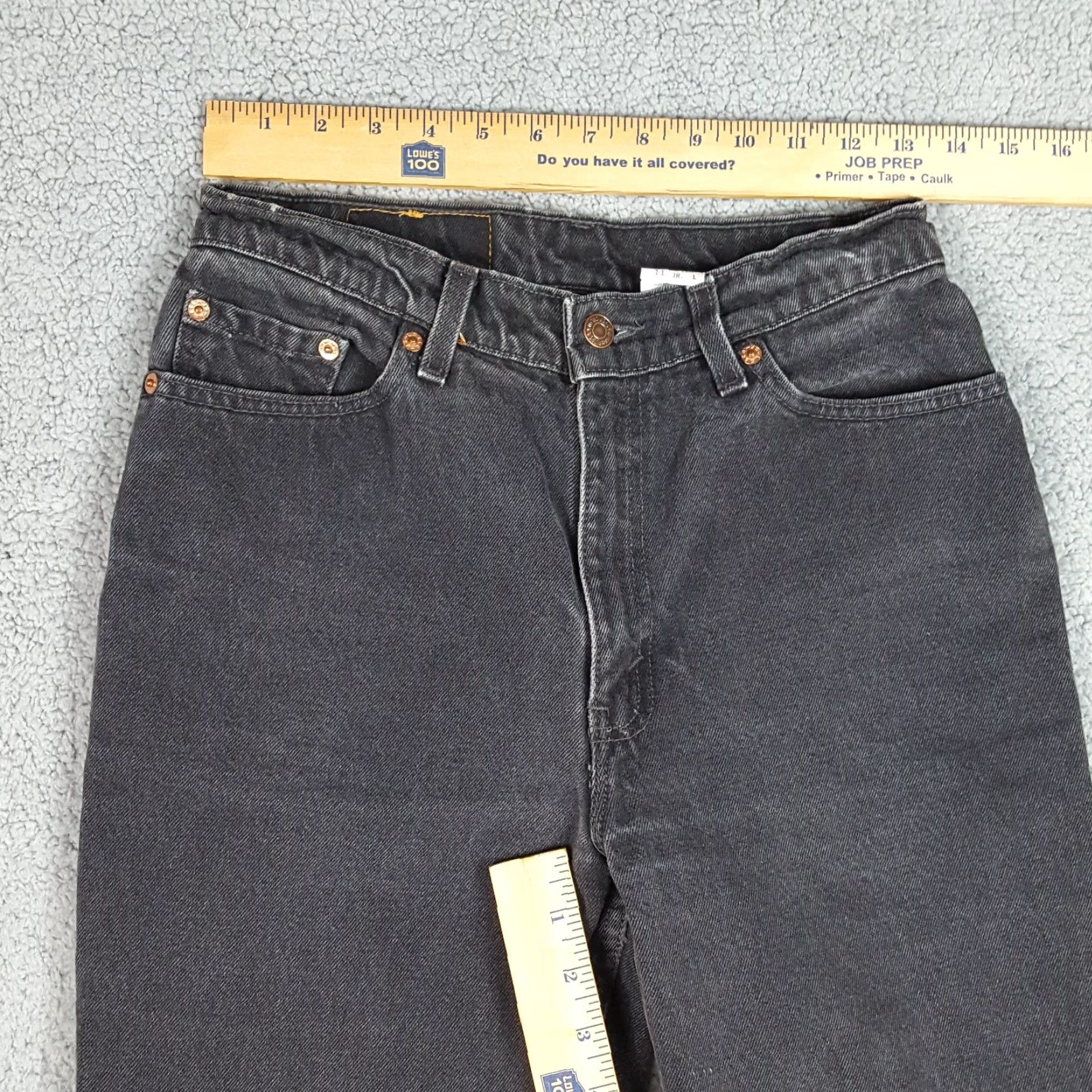 Levi's VINTAGE Levi's 512 Slim Fit Tapered Leg Jeans Women's Size 11 Jr Black Denim 90s Grunge Size 32" / US 10 / IT 46 - 4 Thumbnail