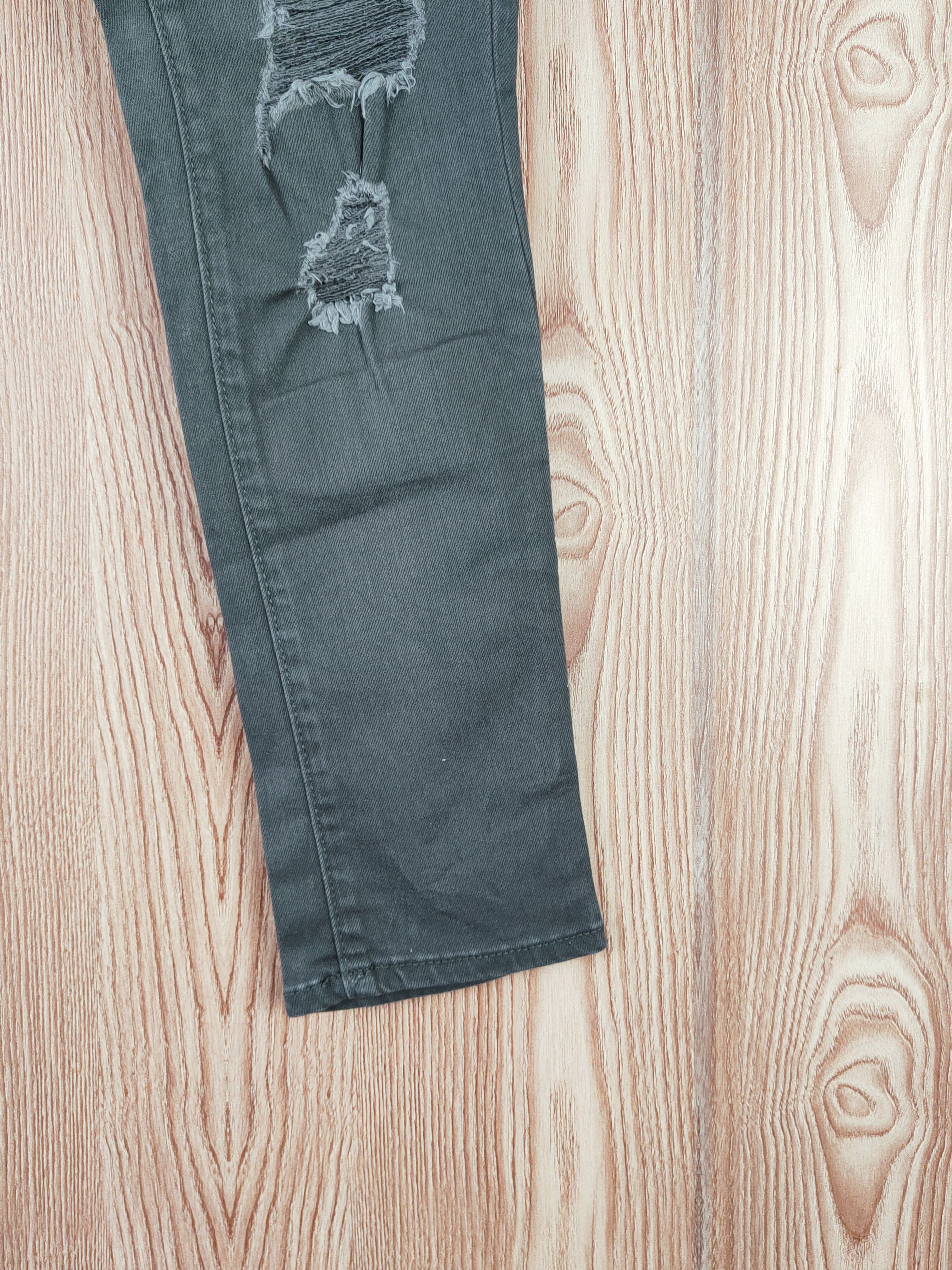Gap × Vintage Vintage 💥 Gap Green Distressed Ripped Jeans Size 29" - 6 Thumbnail