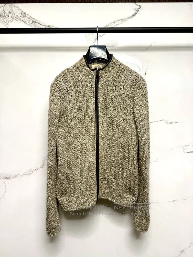 Hermes Hermes Patchwork High-Neck Cashmere Knit Jacket Size US S / EU 44-46 / 1 - 1 Thumbnail
