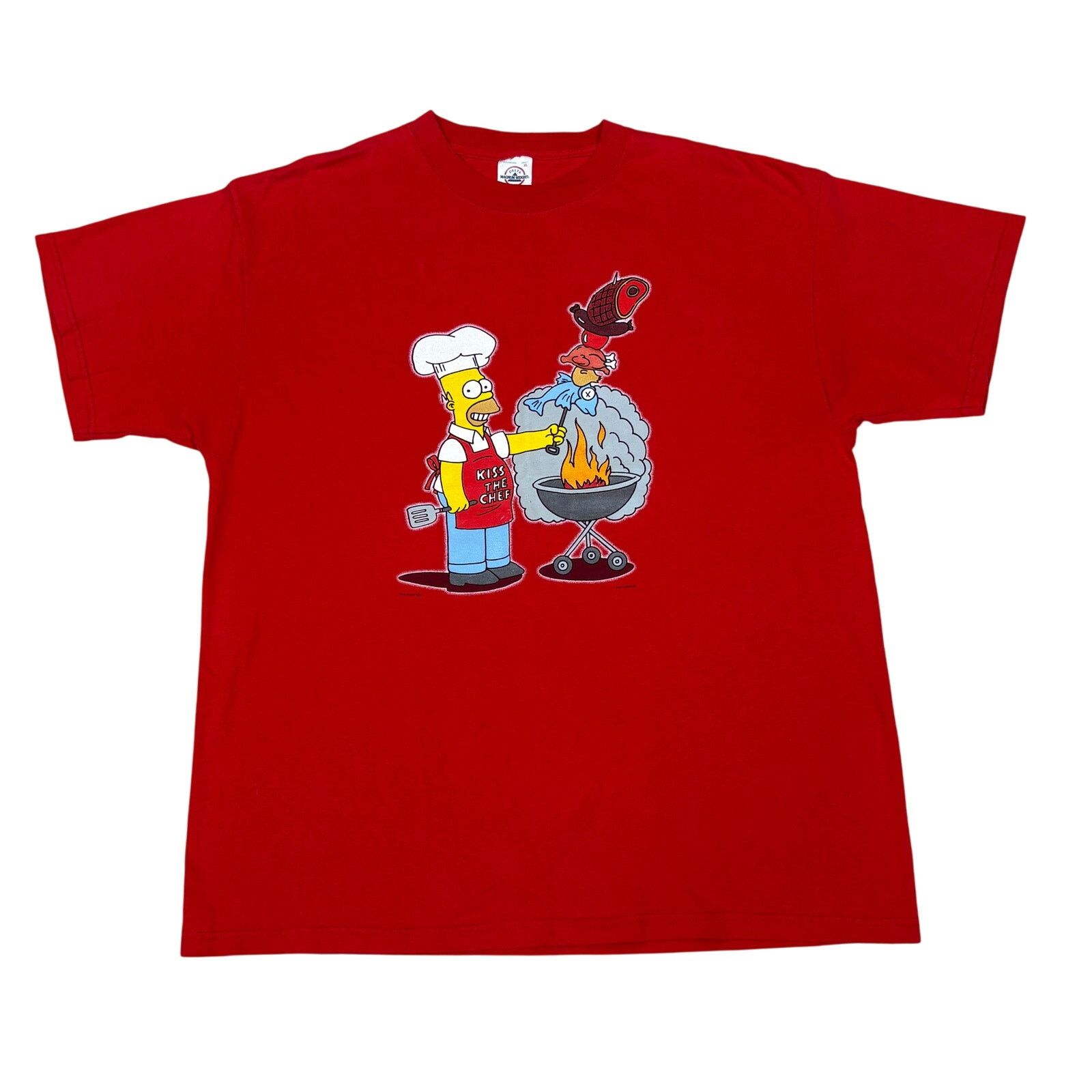 Vintage Vintage Homer Simpson T Shirt Grill Men's XL Kiss The Chef Size US XL / EU 56 / 4 - 1 Thumbnail