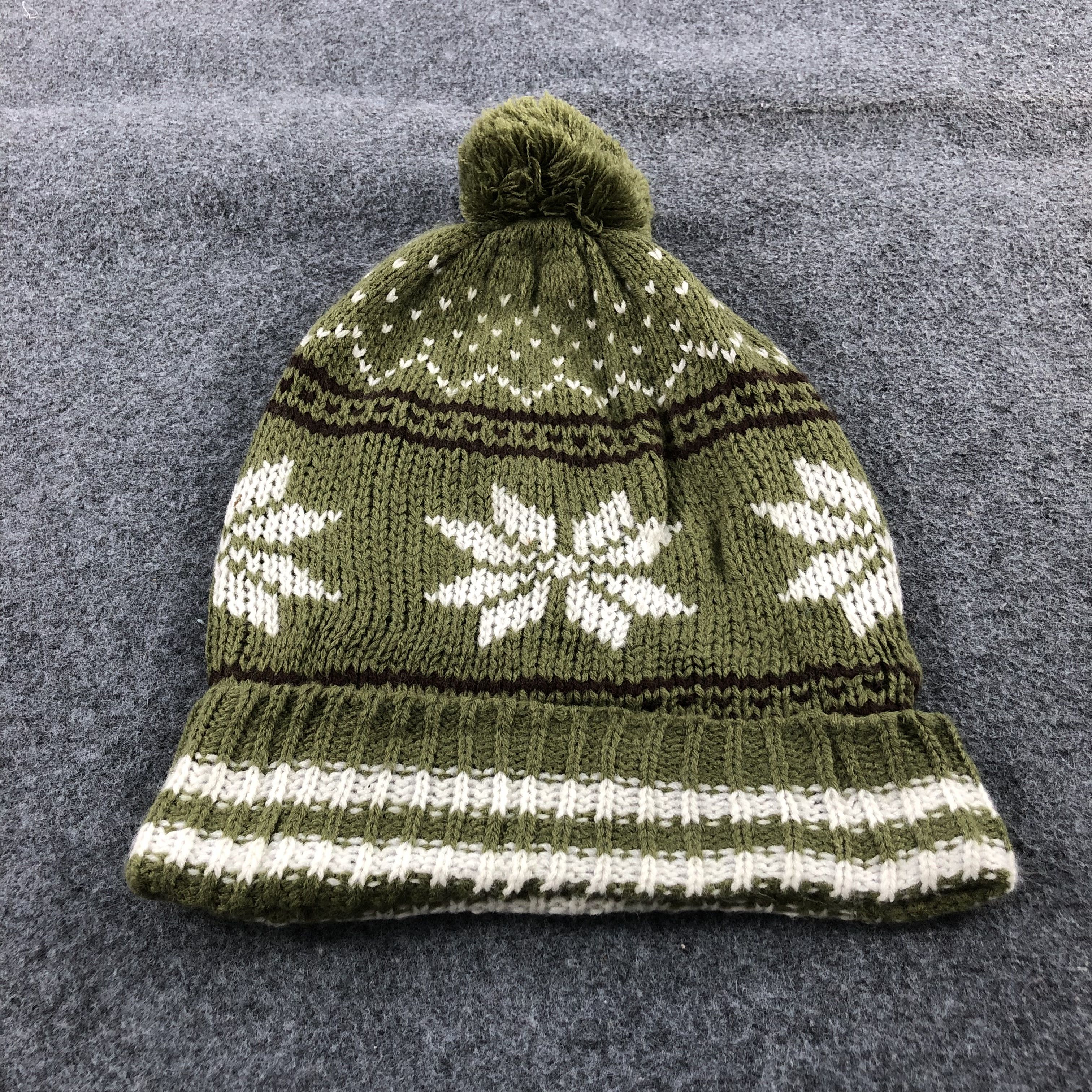 Vintage Fair Isle Bobble Winter Hat Snowcap Beanie B106 Size ONE SIZE - 1 Thumbnail