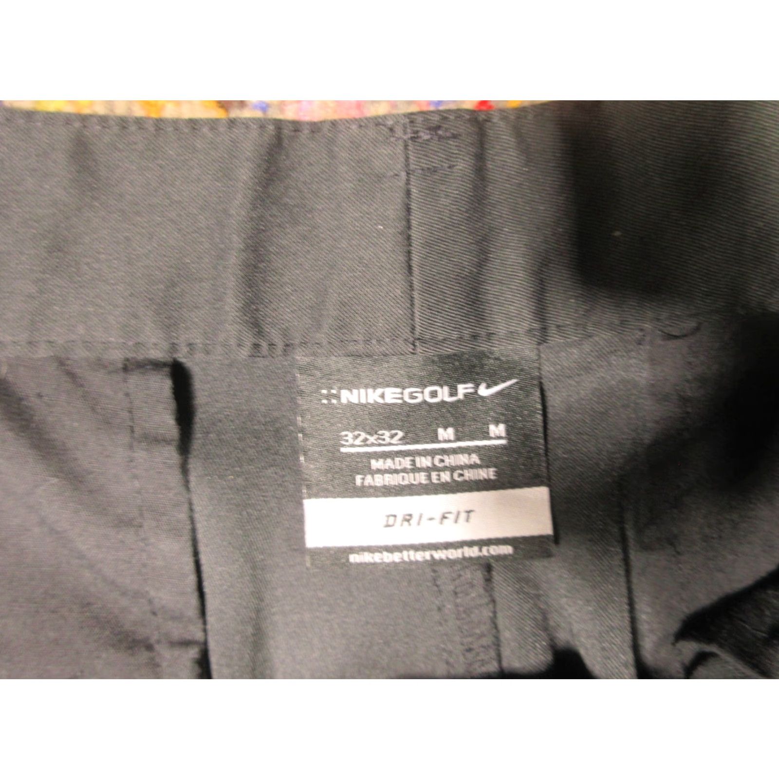 Nike Nike Golf Pants Mens Regular 32x32 Black Flat Front Dri-Fit Quick Dry Stretch Chino Athletic" Size US 32 / EU 48 - 3 Thumbnail