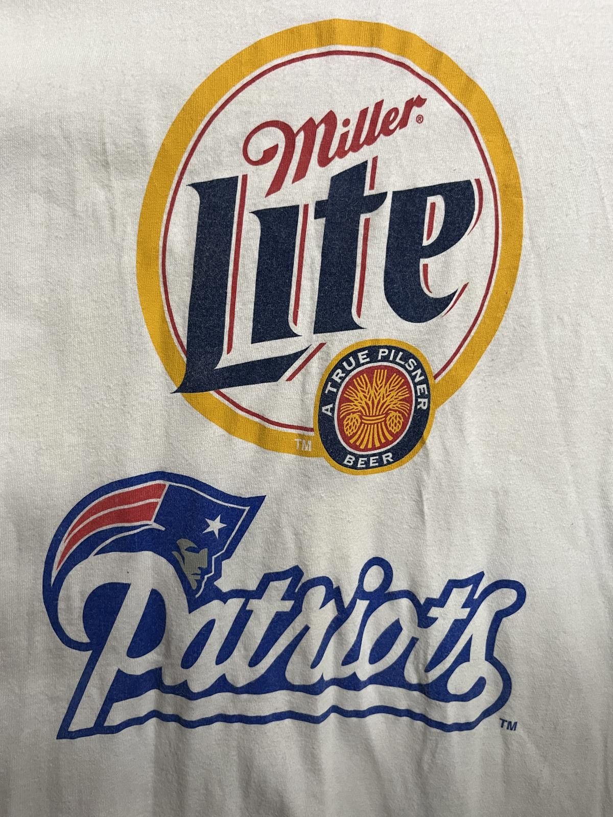 Designer VTG Miller Lite x New England Patriots Tall Tee T-shirt XL Size US XL / EU 56 / 4 - 3 Thumbnail