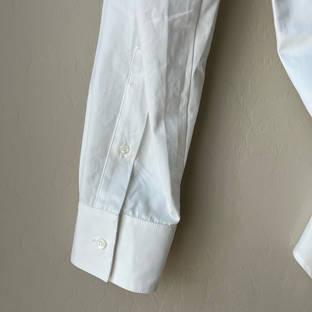 Off-White Off-White Top Embroidered Poplin Long Sleeve Draped Button U Size XS / US 0-2 / IT 36-38 - 9 Thumbnail