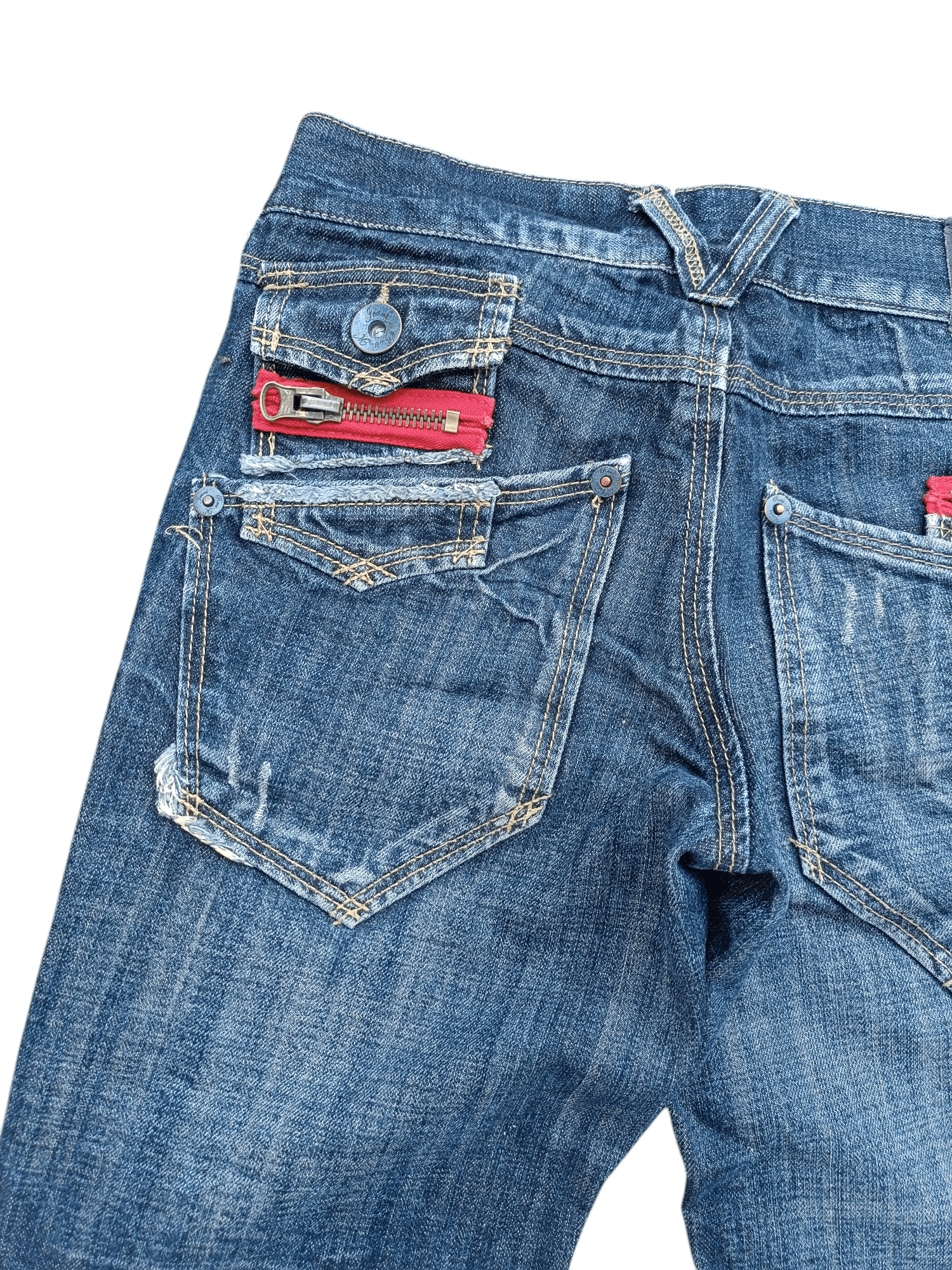 If Six Was Nine × Japanese Brand × Le Grande Bleu (L.G.B.) FLARED Distressed Japanese Brand RUSS-K Bootcut Denim Size US 30 / EU 46 - 23 Thumbnail