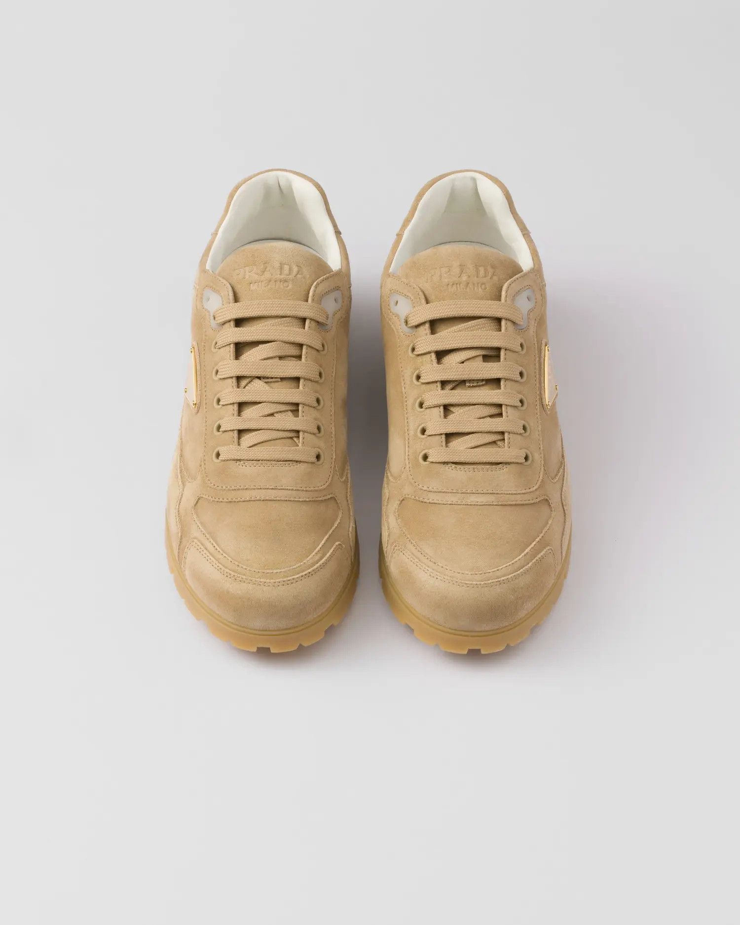 os11x0625 Trail Faded Suede Sneakers in Beige