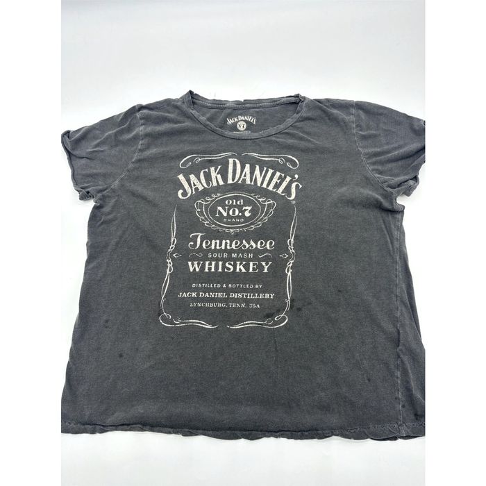 Lucky Brand Jack Daniels T-Shirt Women X-Large Gray Lucky Brand