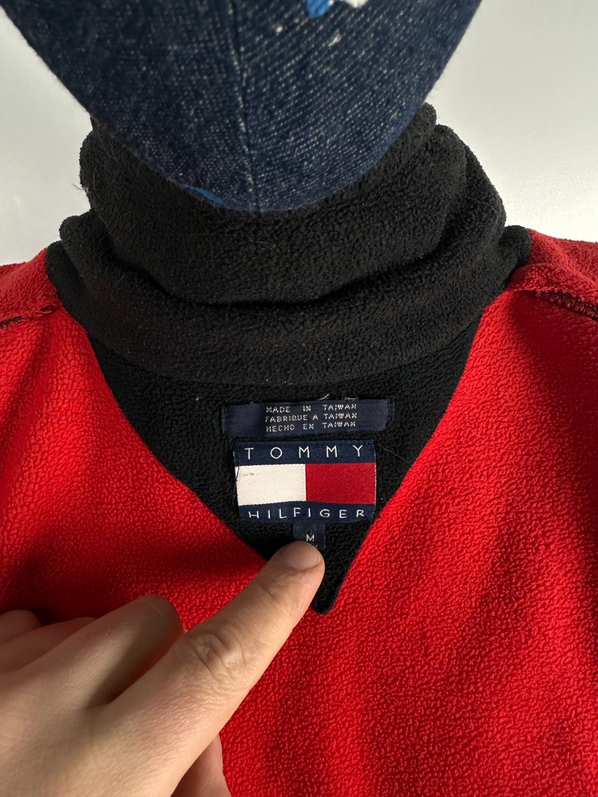 Tommy Hilfiger Tommy Hilfiger Flag Fleece Full Zip Jacket Size M 90s Red Size M / US 6-8 / IT 42-44 - 9 Thumbnail