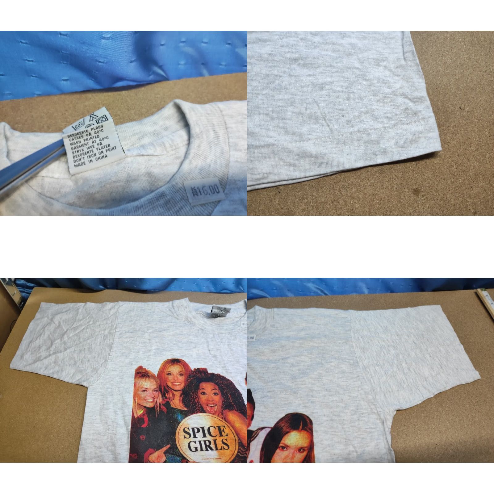 Vintage Spice Girls Vintage Gray T-Shirt Campaign Single Stitch Shirt S Unisex Adults Cotton Graphic Print Round Neck Short Sleeve Music Size US S / EU 44-46 / 1 - 8 Thumbnail