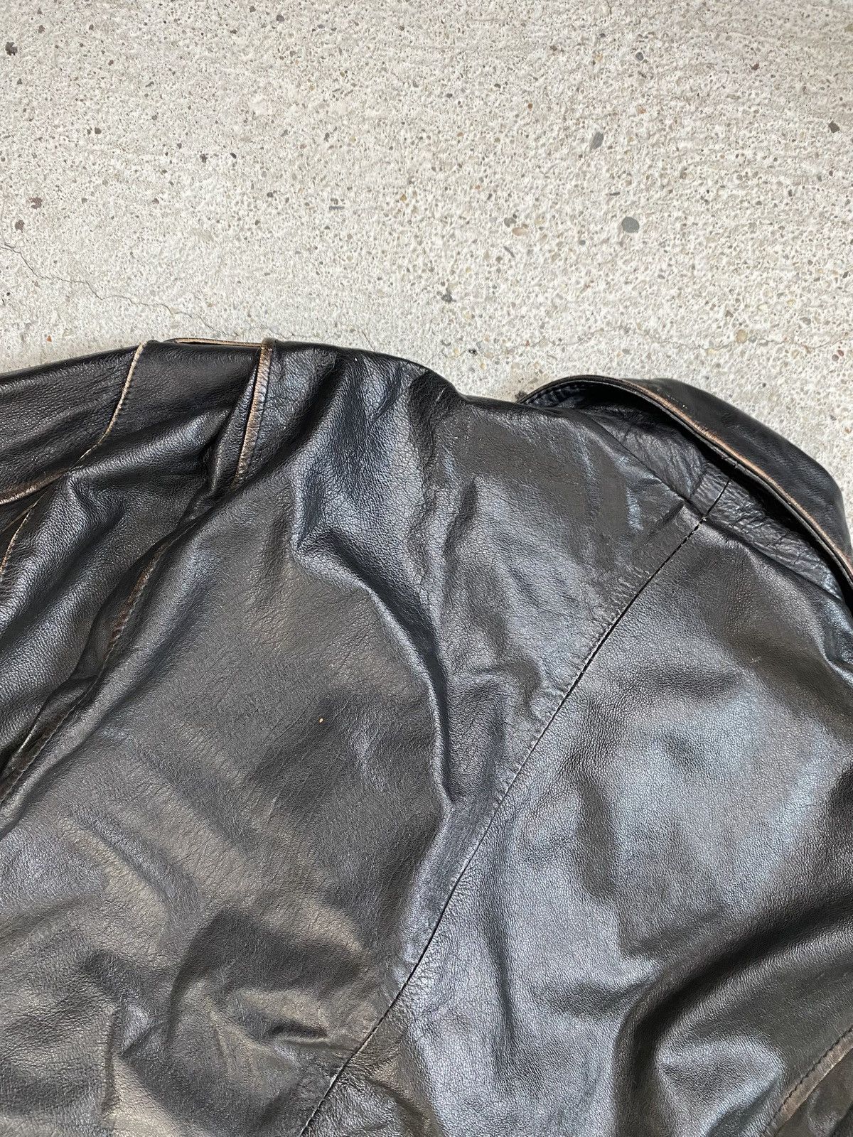 Japanese Brand Vintage biker leather jacket black assimetrical japan Size US M / EU 48-50 / 2 - 13 Thumbnail