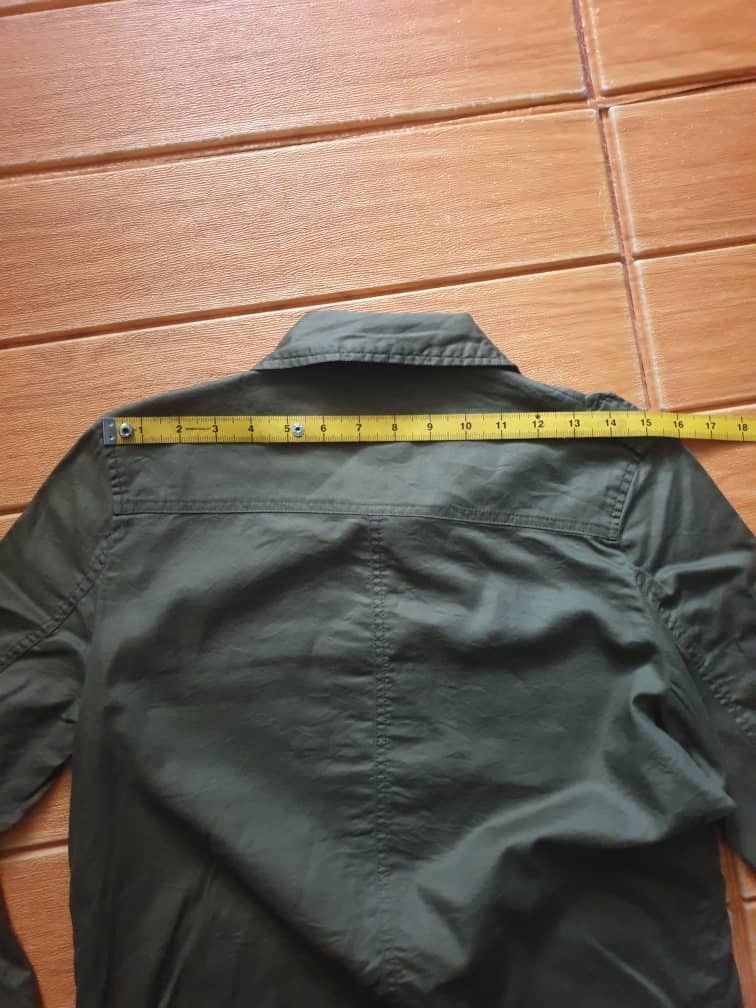 Japanese Brand Army green button ups longsleeve shirt Size S / US 4 / IT 40 - 8 Thumbnail