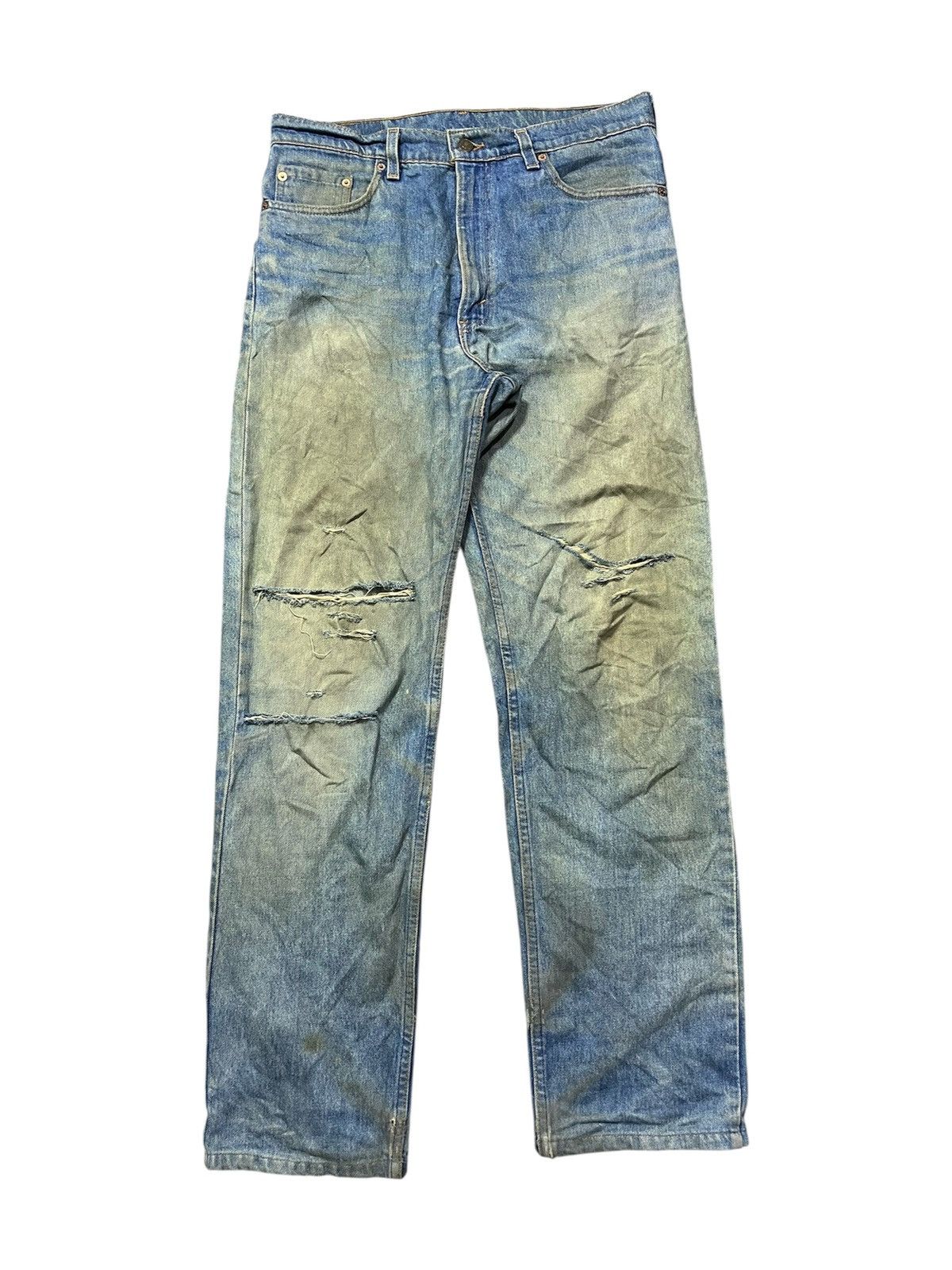 Levi's Vintage Clothing 1990s levis 510 mud washed destroyed sun faded denim pants Size US 34 / EU 50 - 1 Thumbnail