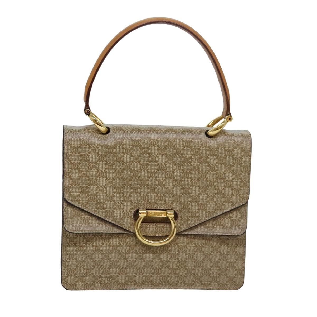Celine CELINE Macadam Canvas Hand Bag Beige Size ONE SIZE - 2 Thumbnail