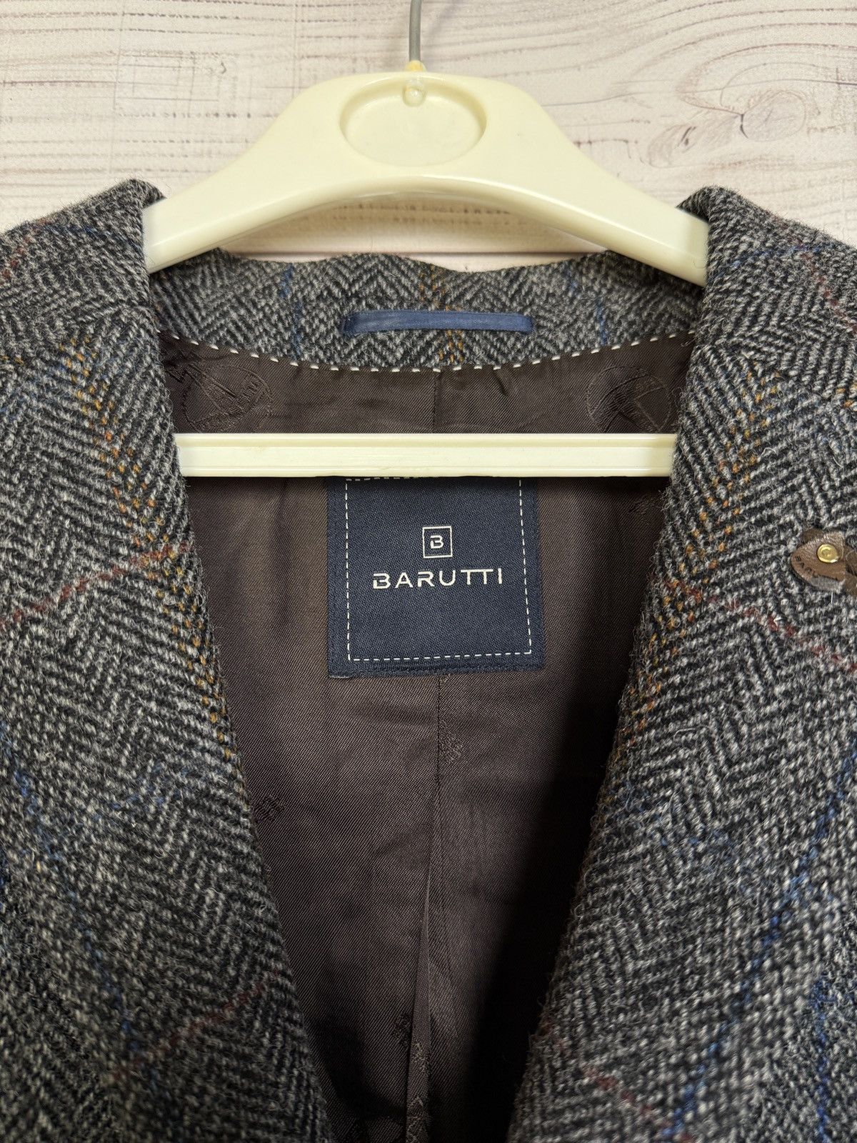 Harris Tweed Harris Tweed Barutti wool checkered wool blazer Size 44S - 8 Thumbnail