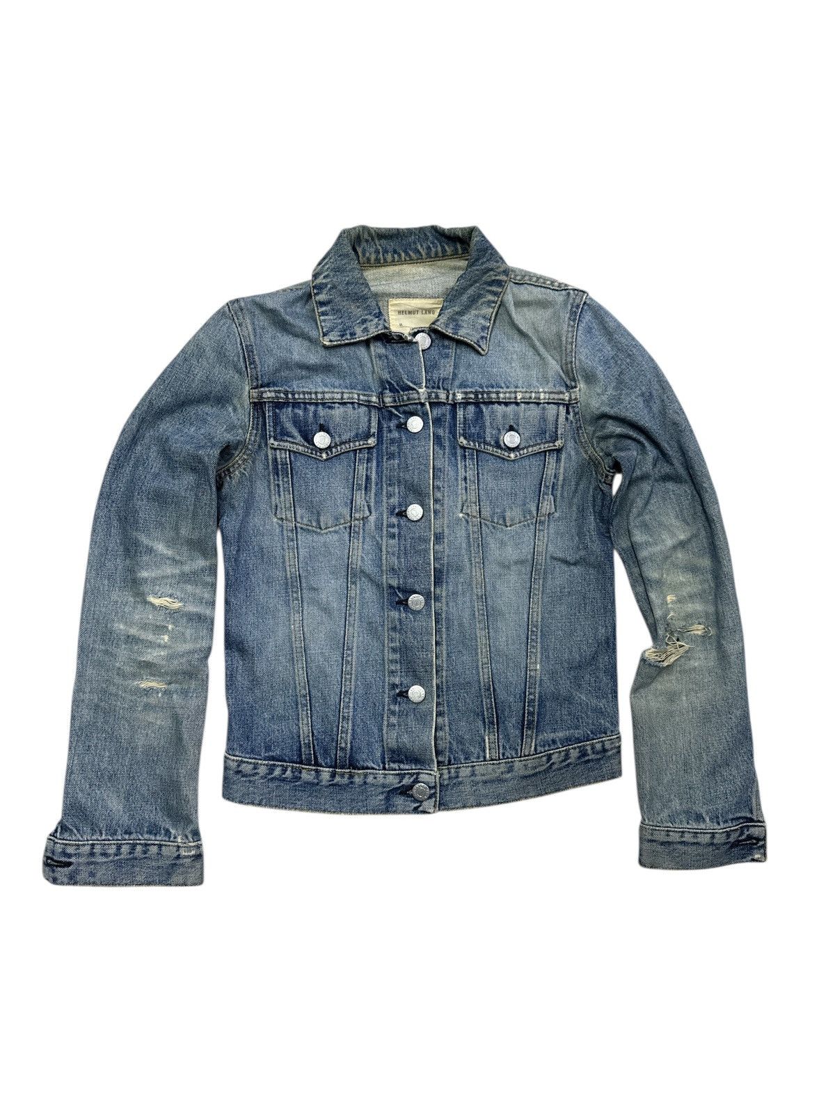 Helmut Lang DISTRESSED 1999 HELMUT LANG CLASSIC 2 POCKETS DENIM JACKET Size M / US 6-8 / IT 42-44 - 1 Thumbnail