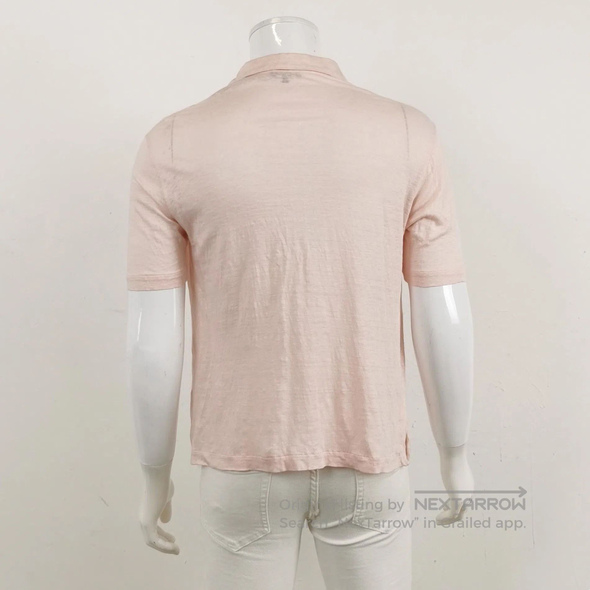Loro Piana Loro Piana Linen Solid Lapel Collar T-Shirt S. Size US S / EU 44-46 / 1 - 1 Thumbnail