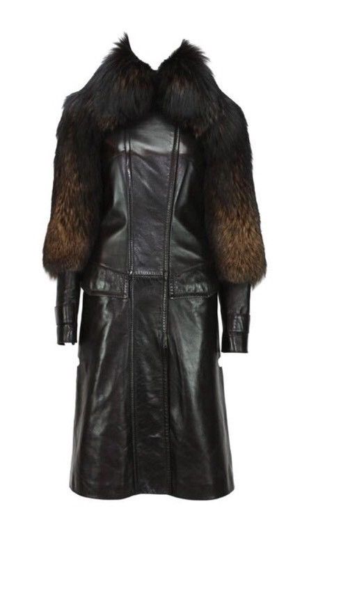 Gucci GUCCI Tom Ford FW2003 Runway Leather Coat Archive Rare Size S / US 4 / IT 40 - 2 Thumbnail