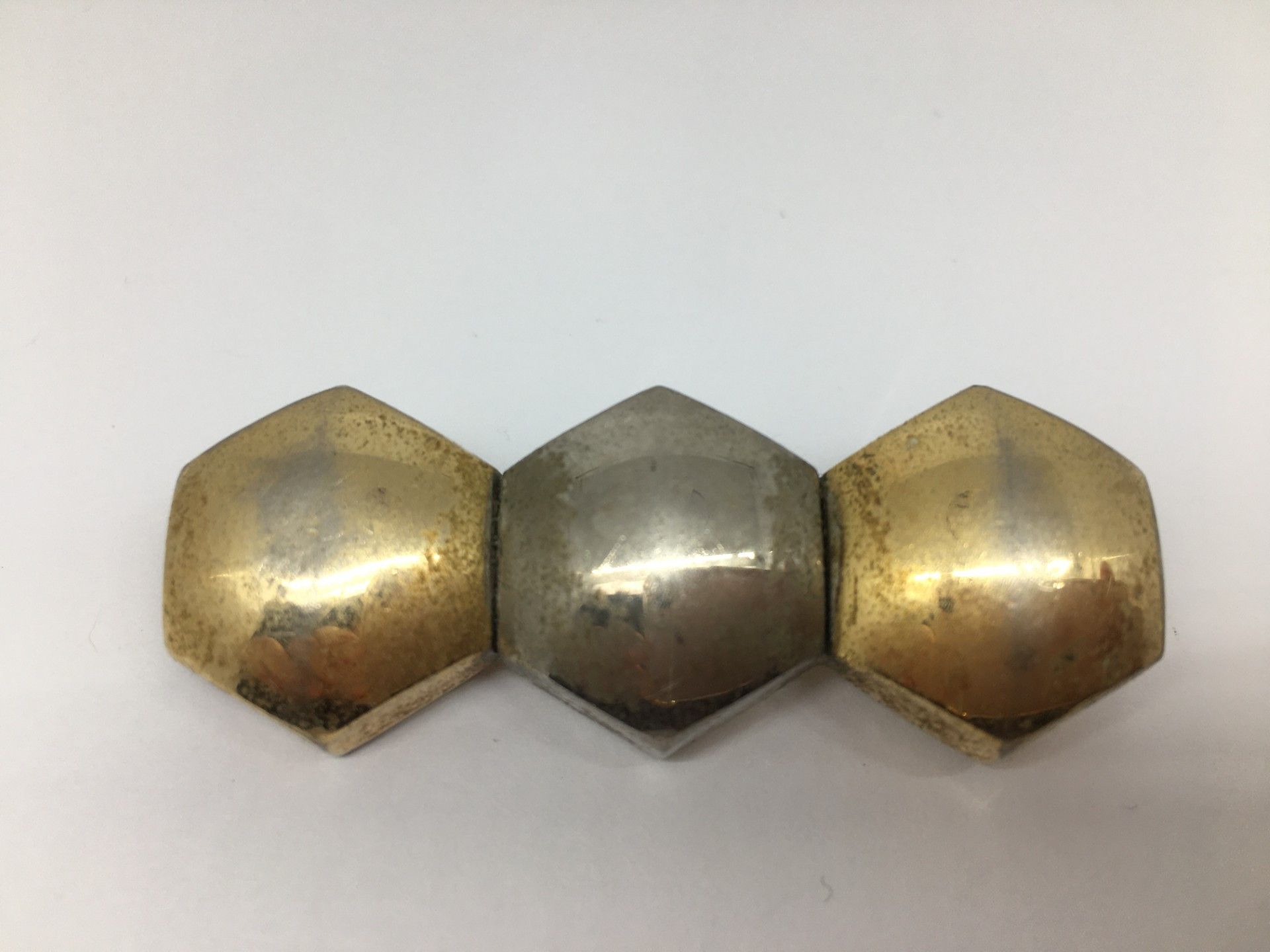 Vintage GROSSE GERMANY c. 1969 TRIPLE HONEYCOMB BROOCH AVANT GARDE Size ONE SIZE - 1 Thumbnail