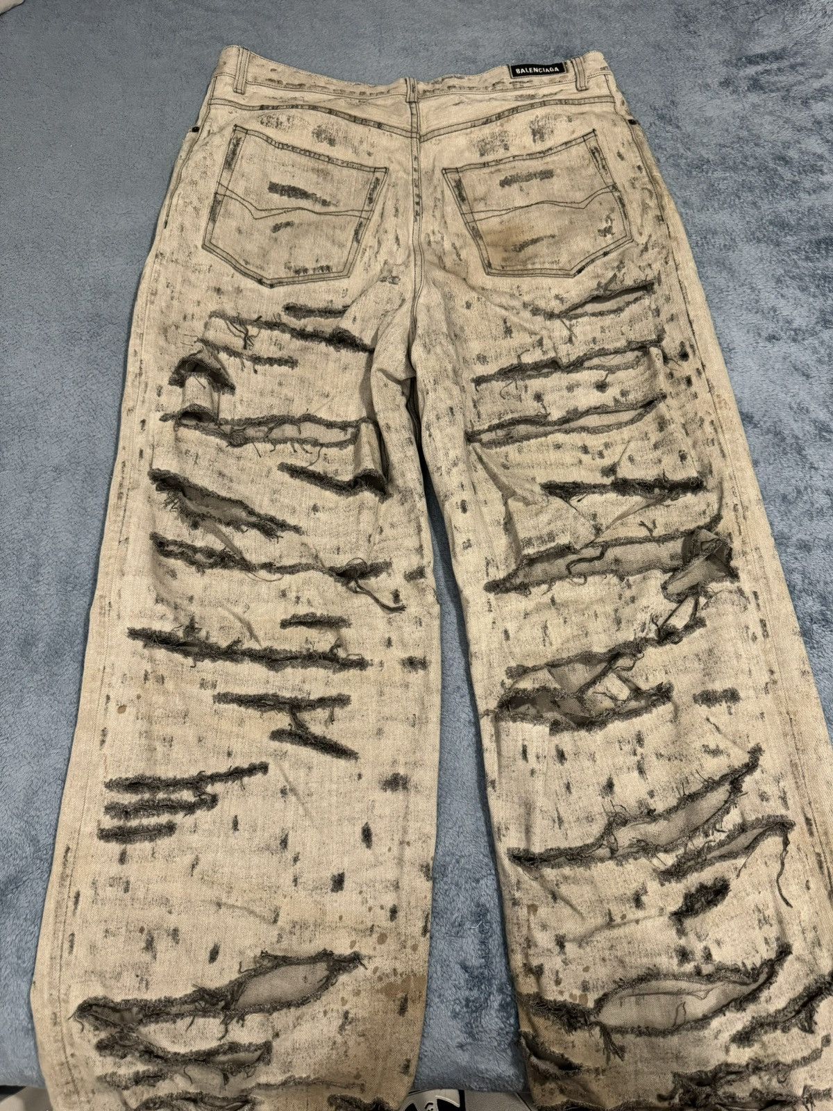 Balenciaga SS23 VIC MUD SHOW SUPER DESTROYED JEANS Size US 34 / EU 50 - 3 Thumbnail