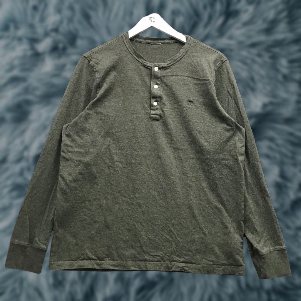 Brooks Brothers Brooks Brothers T-Shirt Men Large Long Sleeve Henley Embroidered Logo Heathered Green Size US L / EU 52-54 / 3 - 1 Thumbnail