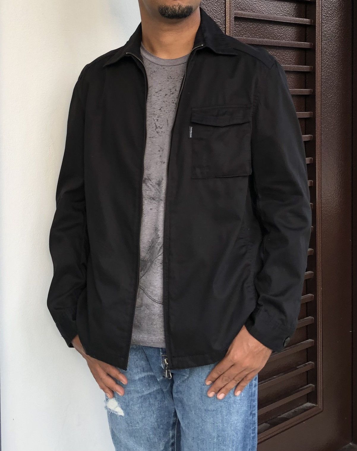 Calvin Klein Calvin Klein Jeans Men’s Black Zip Up Lights Jacket Size US XL / EU 56 / 4 - 1 Thumbnail