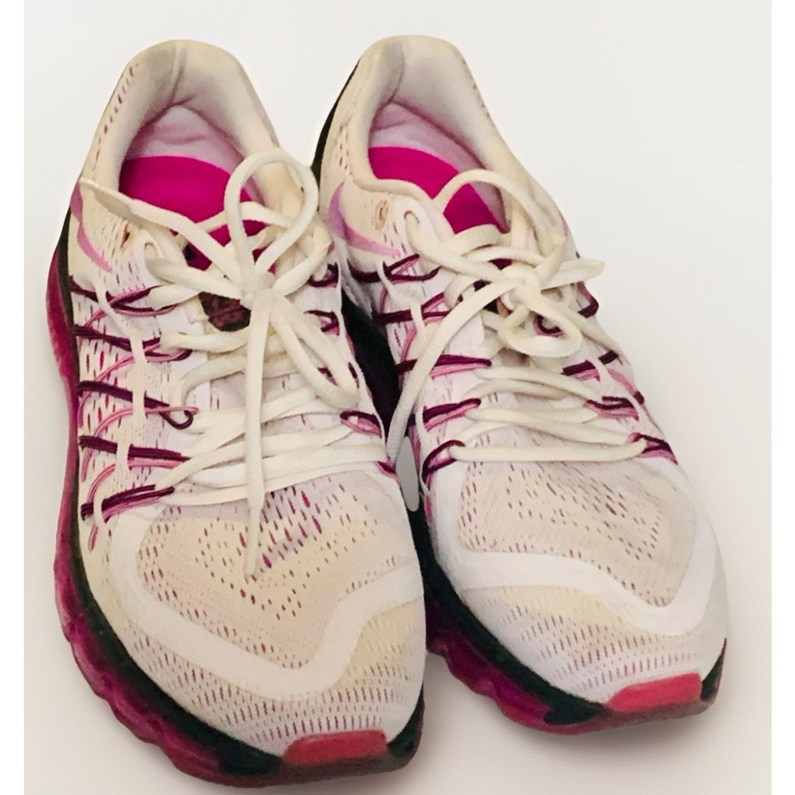 Nike Air Max 2015 Running White and Purple 698903-160 Size 9