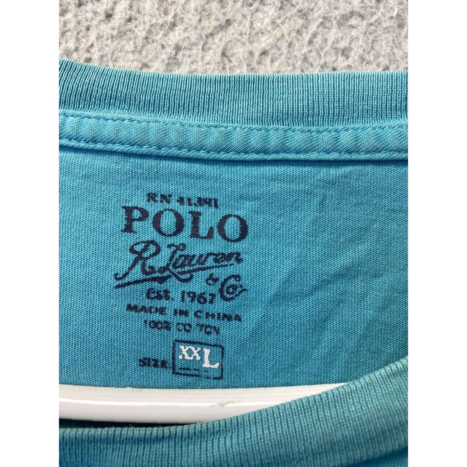 Vintage Polo Ralph Lauren T-Shirt Men 2XL Aqua Beach Short Sleeve Regular Mens Size US XXL / EU 58 / 5 - 5 Thumbnail