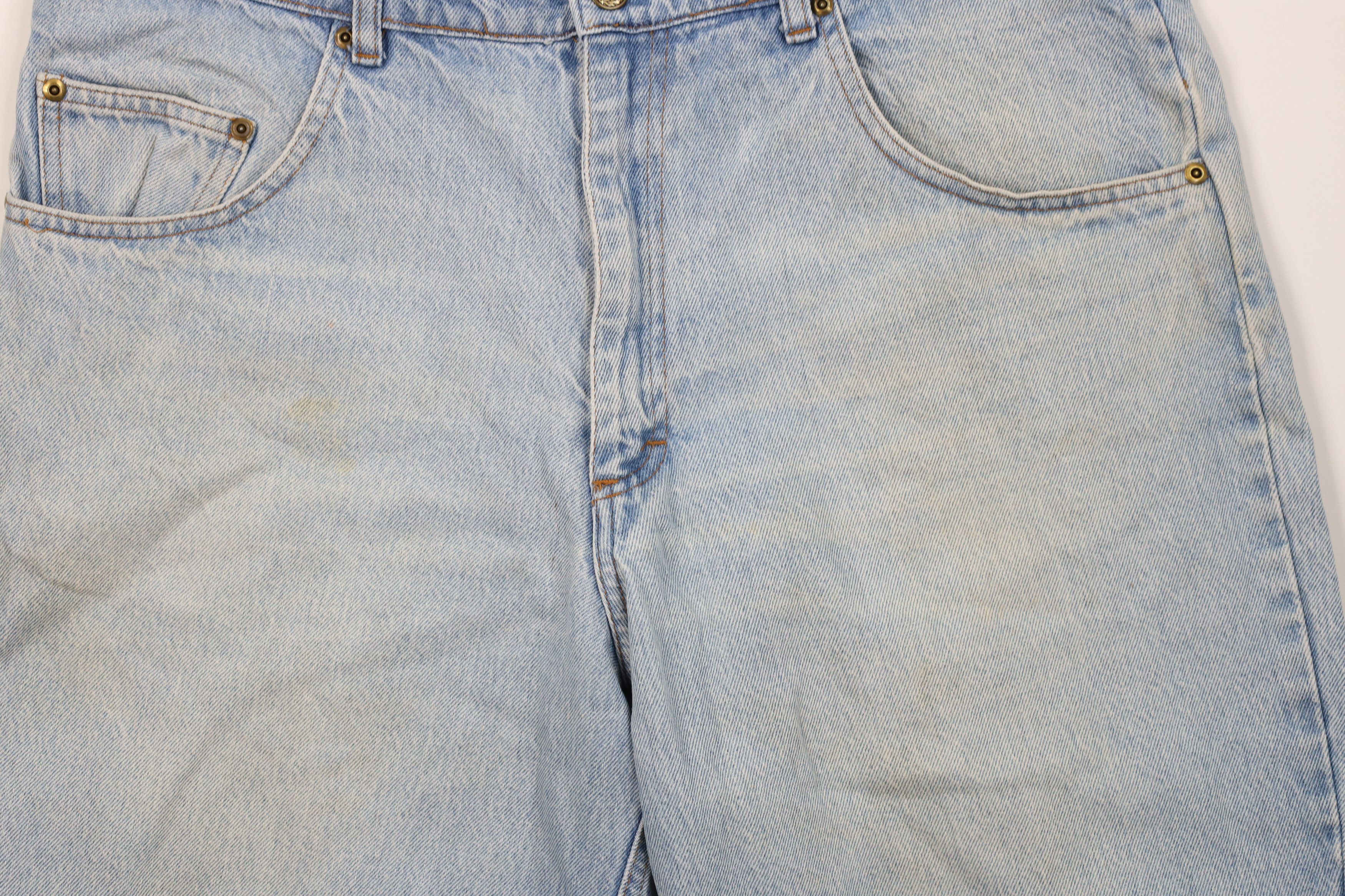 Vintage Vintage 90s MLB Baseball Spell Denim Jean Shorts Jorts USA Size US 36 / EU 52 - 3 Thumbnail