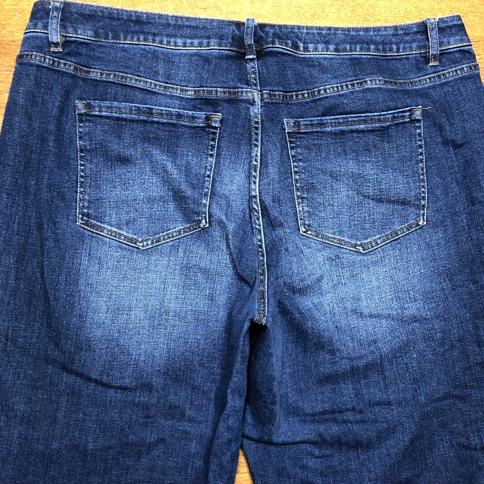 Vintage Lane Bryant Jeans Womens Plus 22 Dark Wash Low Rise Boyfriend Blue Denim 90s College Womens Jeans Size 40" / US 18 - 4 Thumbnail