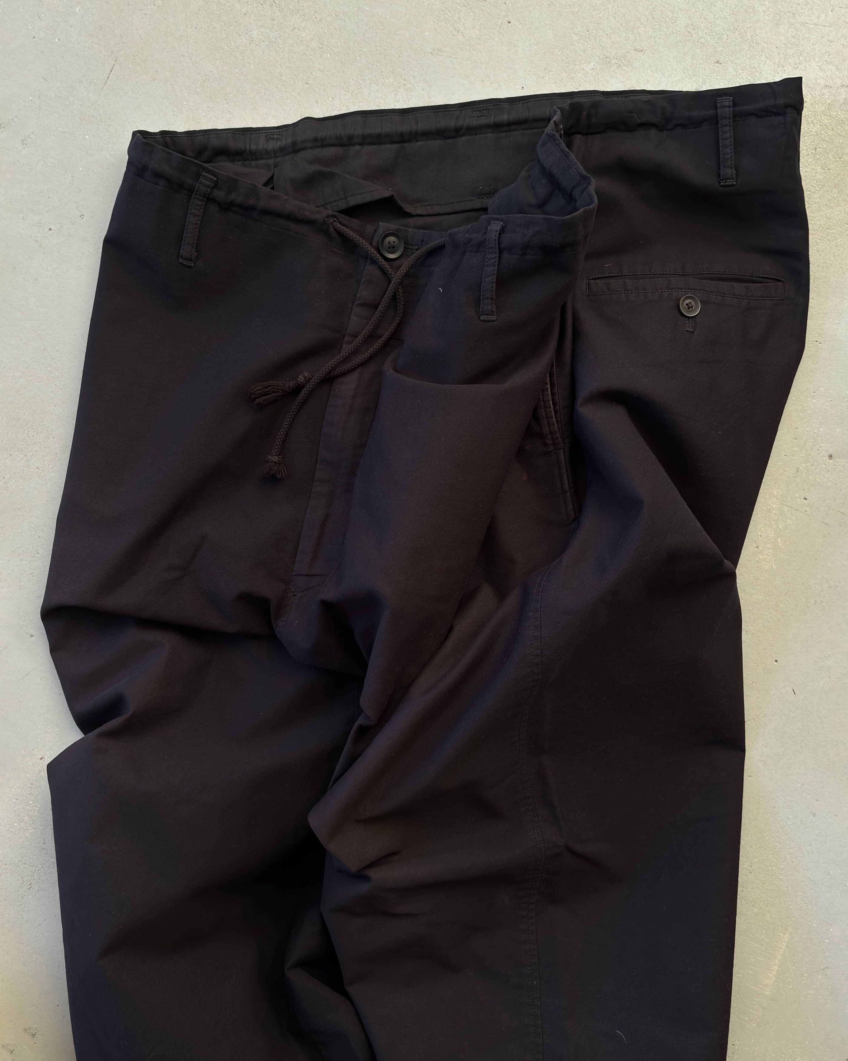 Yohji Yamamoto Yohji Yamamoto Drawstring Pants Navy Size US 34 / EU 50 - 11 Thumbnail