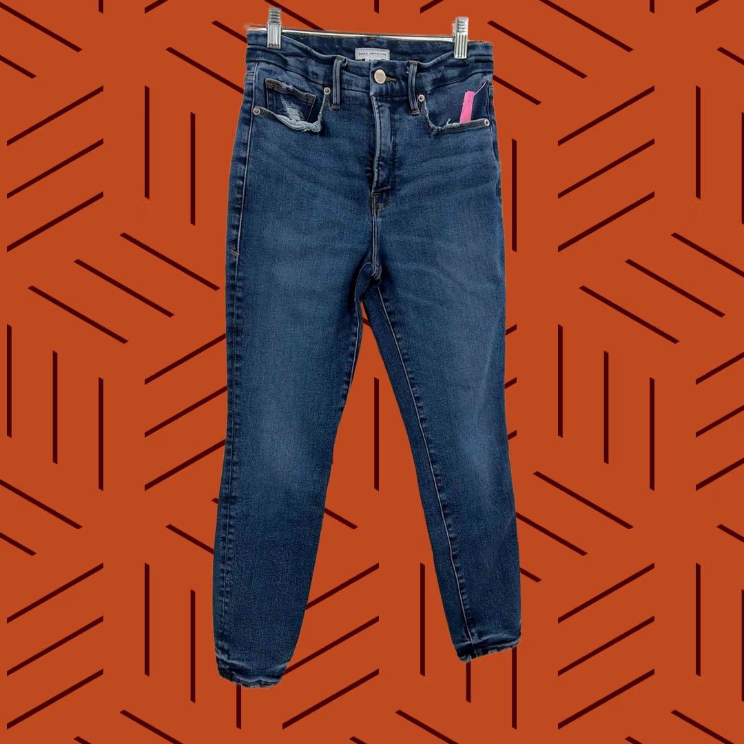 Good American Good American Jeans Size 4 Blue Pre-Owned Size 27" / US 4 / IT 40 - 1 Thumbnail