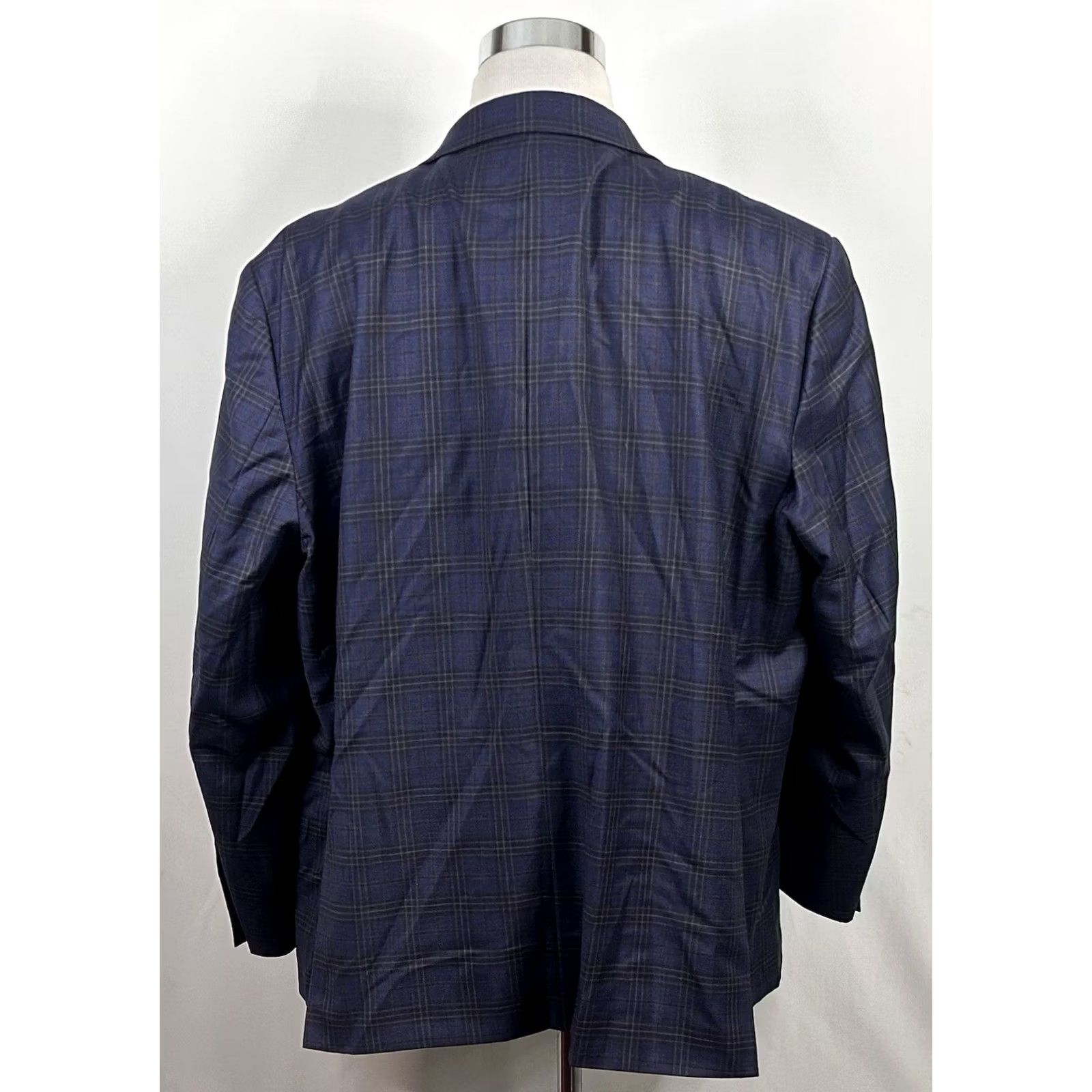 Joseph Abboud Joseph Abboud Sport Coat 52R Blue Brown Plaid 100% Wool Two Button Double Vented Jacket/Men’s Big & Tall Sized 52R Size US XS / EU 42 / 0 - 6 Thumbnail