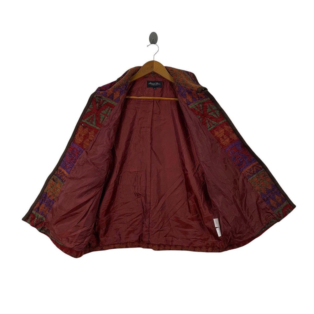 Japanese Brand × Vintage Vintage Natural Basic JAPANESE BRAND Aztec NavajoCoat Jacket Size L / US 10 / IT 46 - 3 Thumbnail