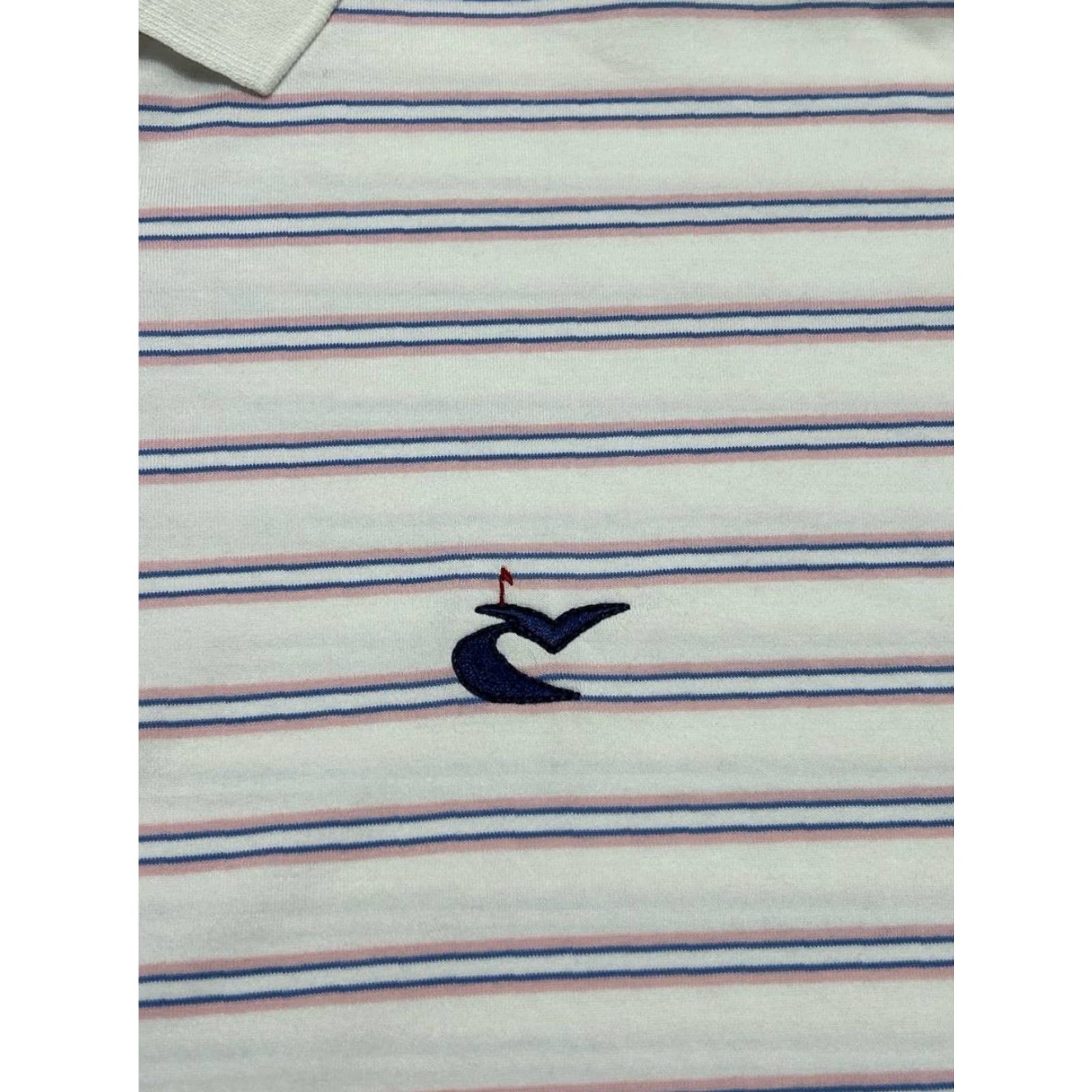 Polo Ralph Lauren Polo Ralph Lauren Shirt Mens XL White Pink Blue Cotton Knit Striped Logo Polo Golf * Size US XL / EU 56 / 4 - 3 Thumbnail