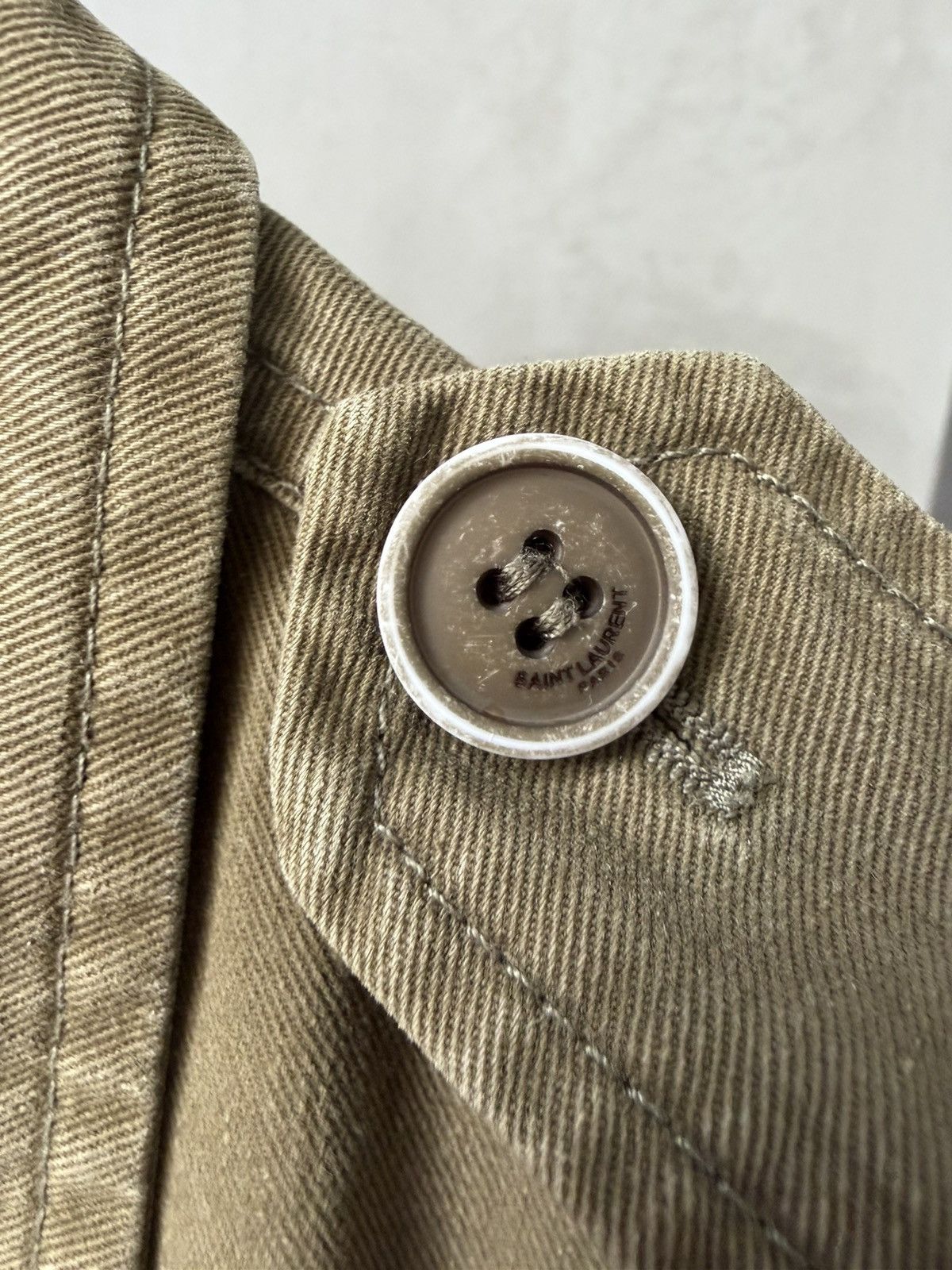 Saint Laurent Paris Saint Laurent Paris 16SS Military Jacket Khaki Size XS / US 0-2 / IT 36-38 - 3 Thumbnail